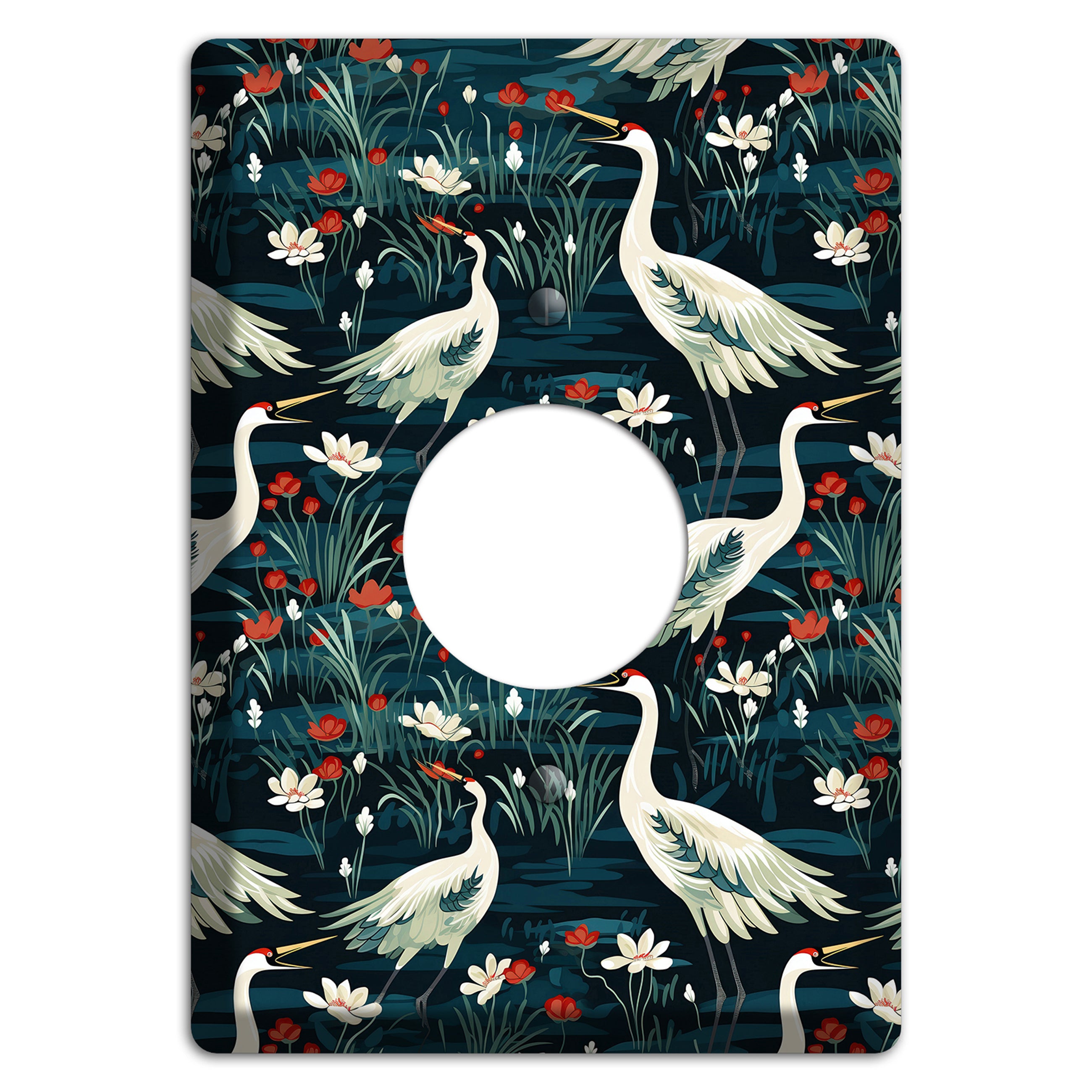 Midnight Lotus Marsh Single Receptacle Wallplate
