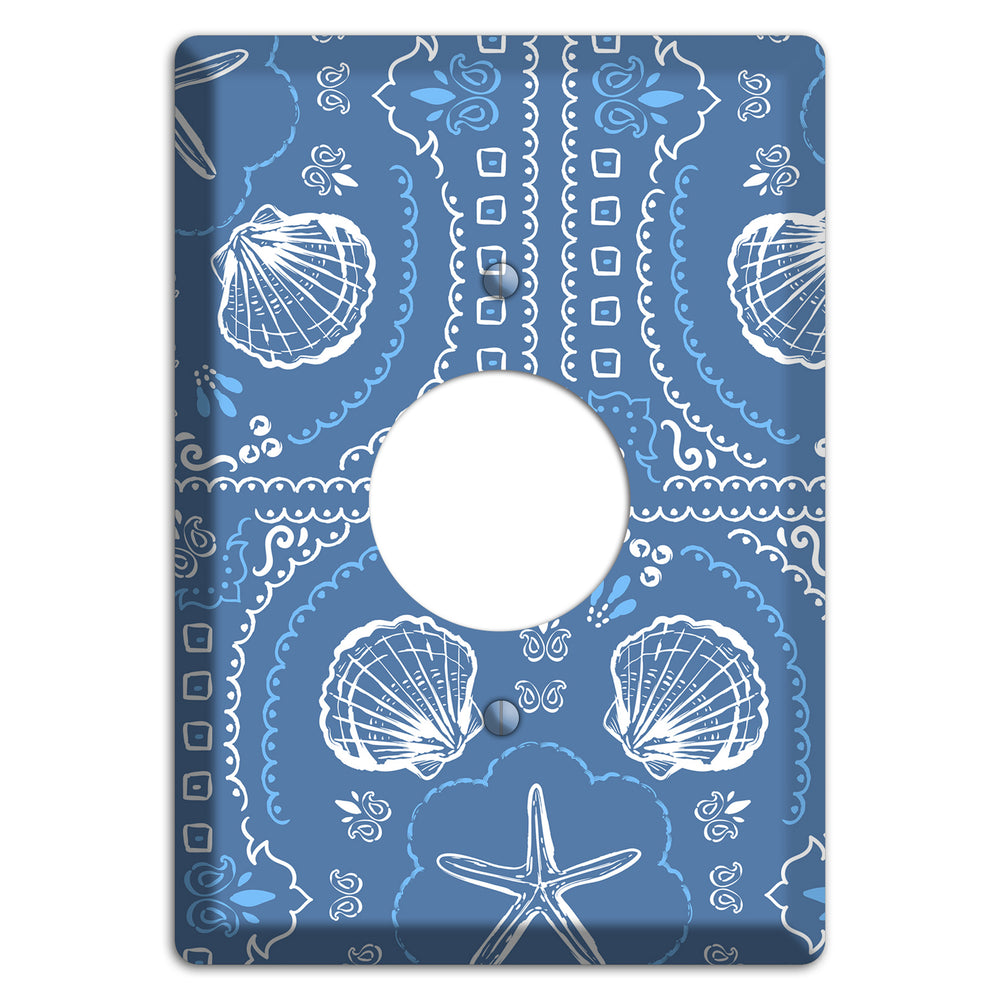 Cerulean Bandana Shore Single Receptacle Wallplate