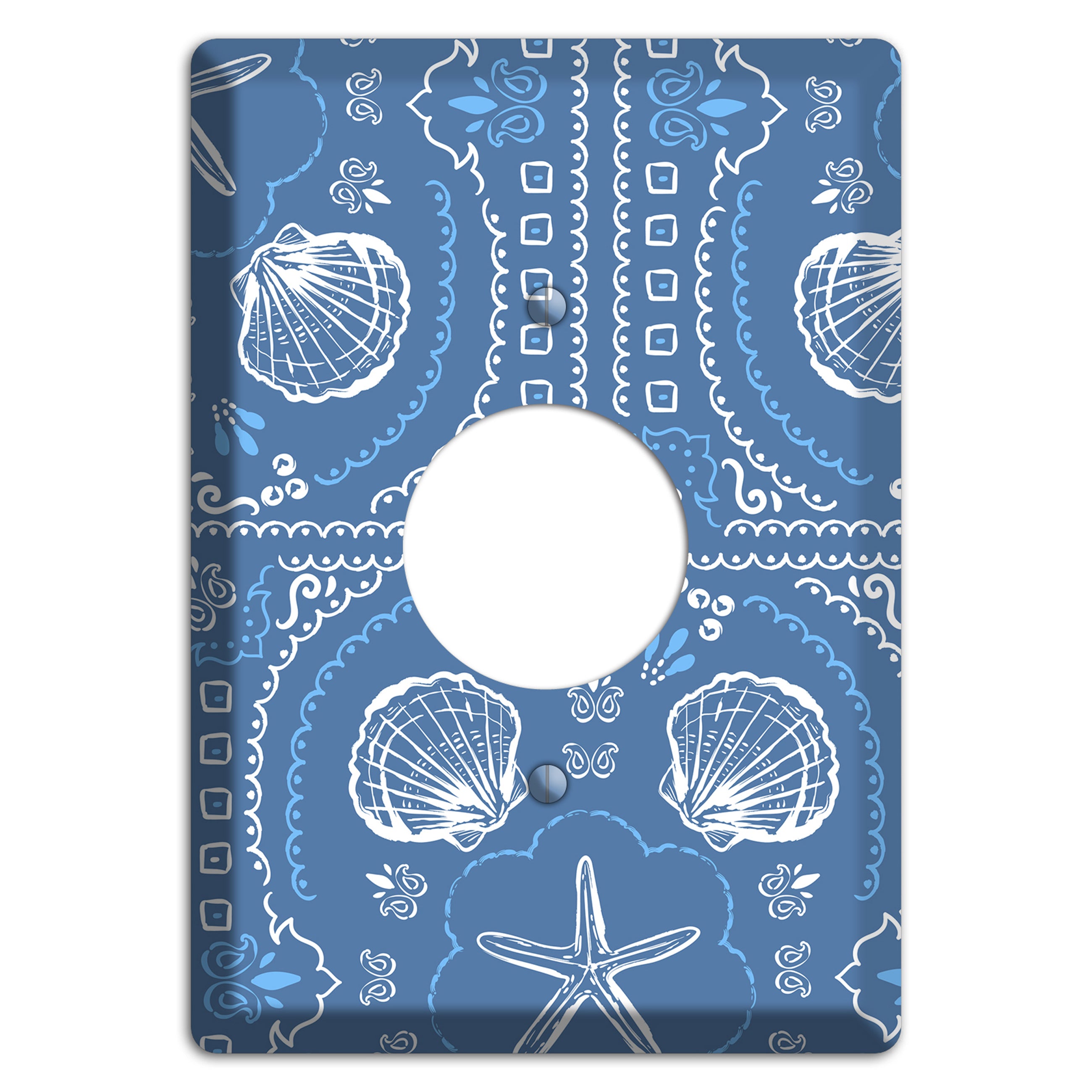 Cerulean Bandana Shore Single Receptacle Wallplate