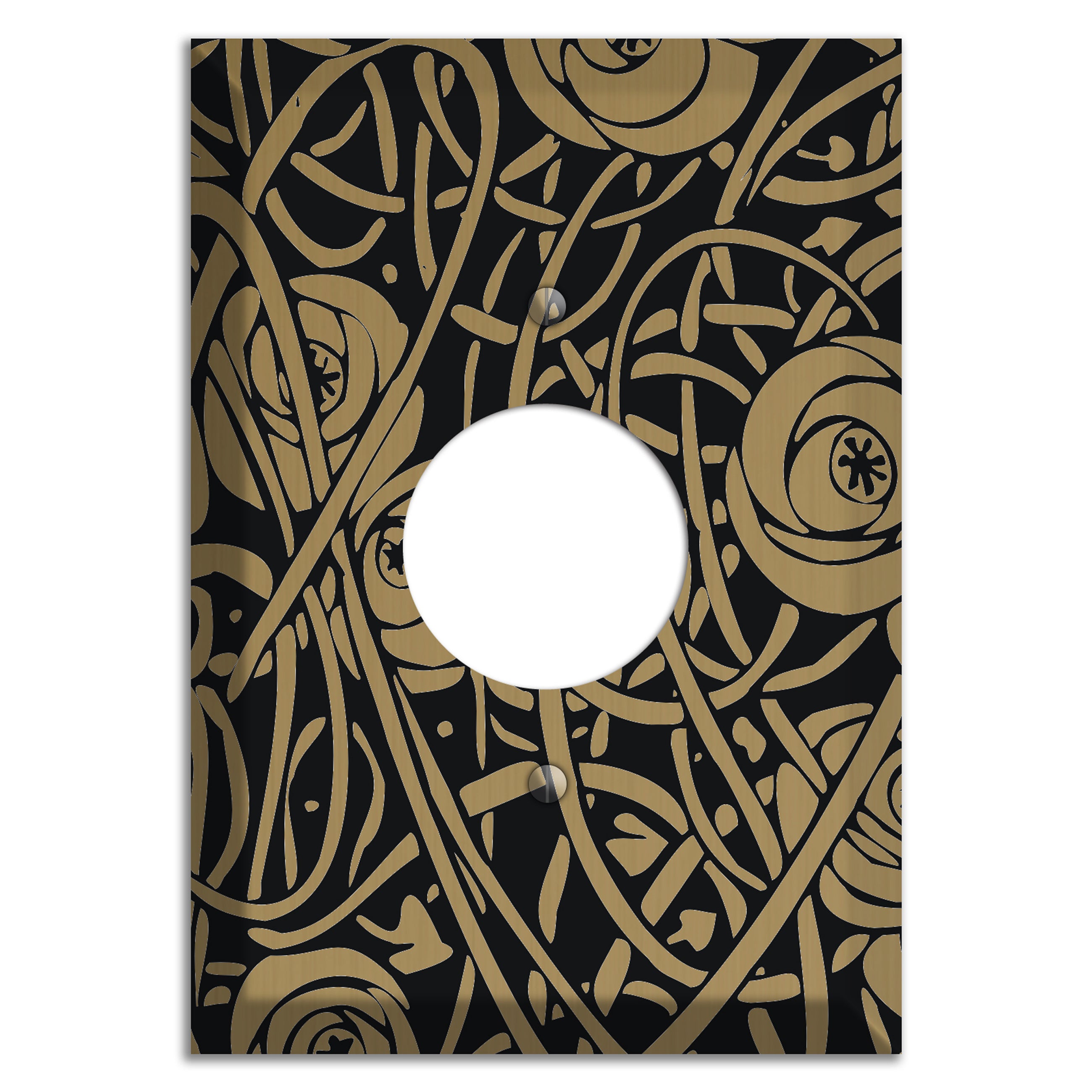 Tower Gold Vine Eyes Single Receptacle Wallplate