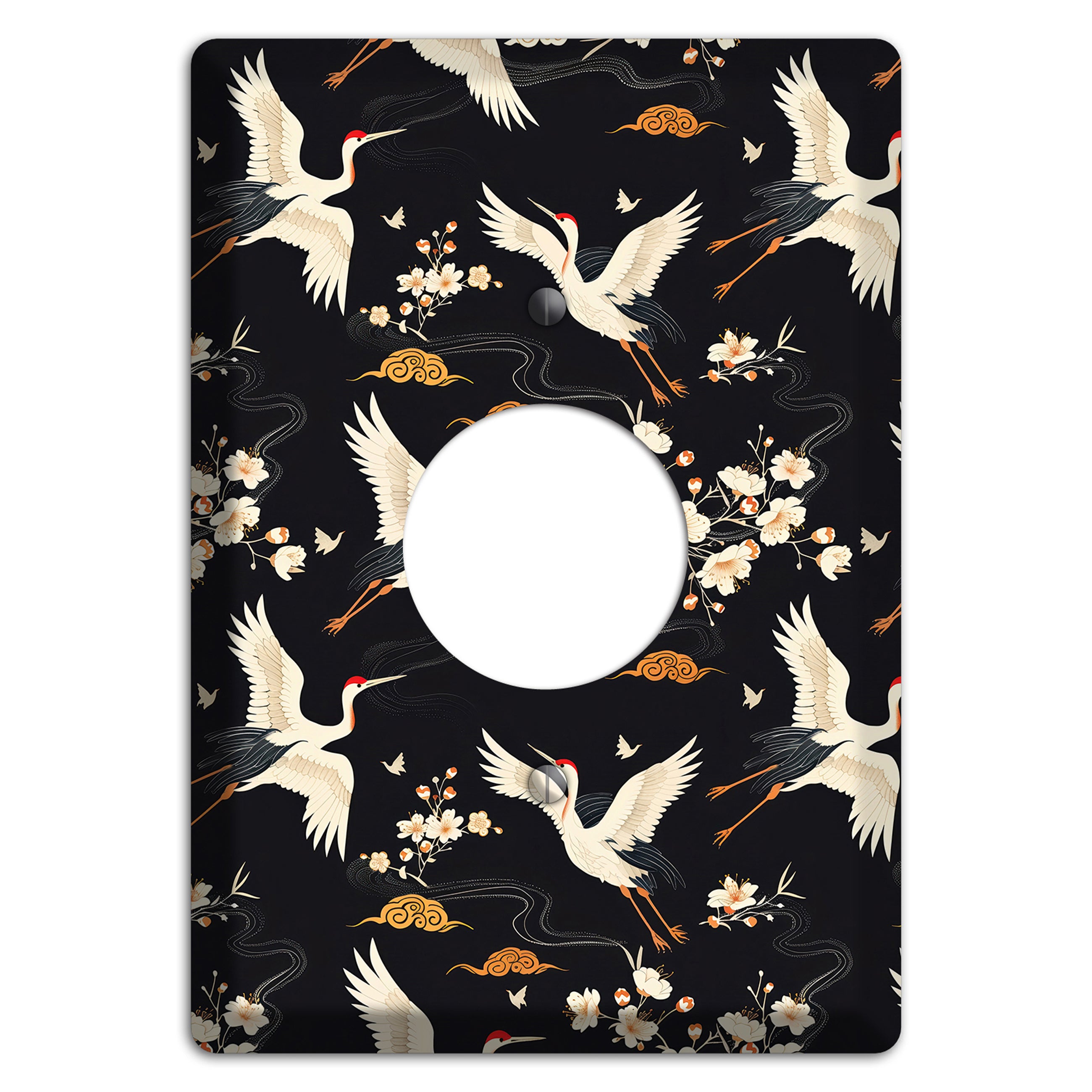 Obsidian Crane Nocturne Single Receptacle Wallplate