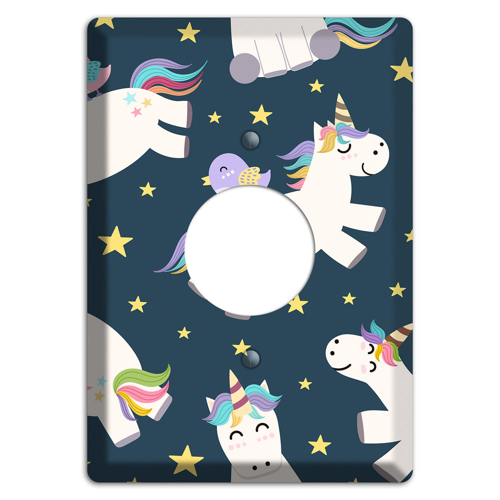 Dreamy Night Unicorns Single Receptacle Wallplate