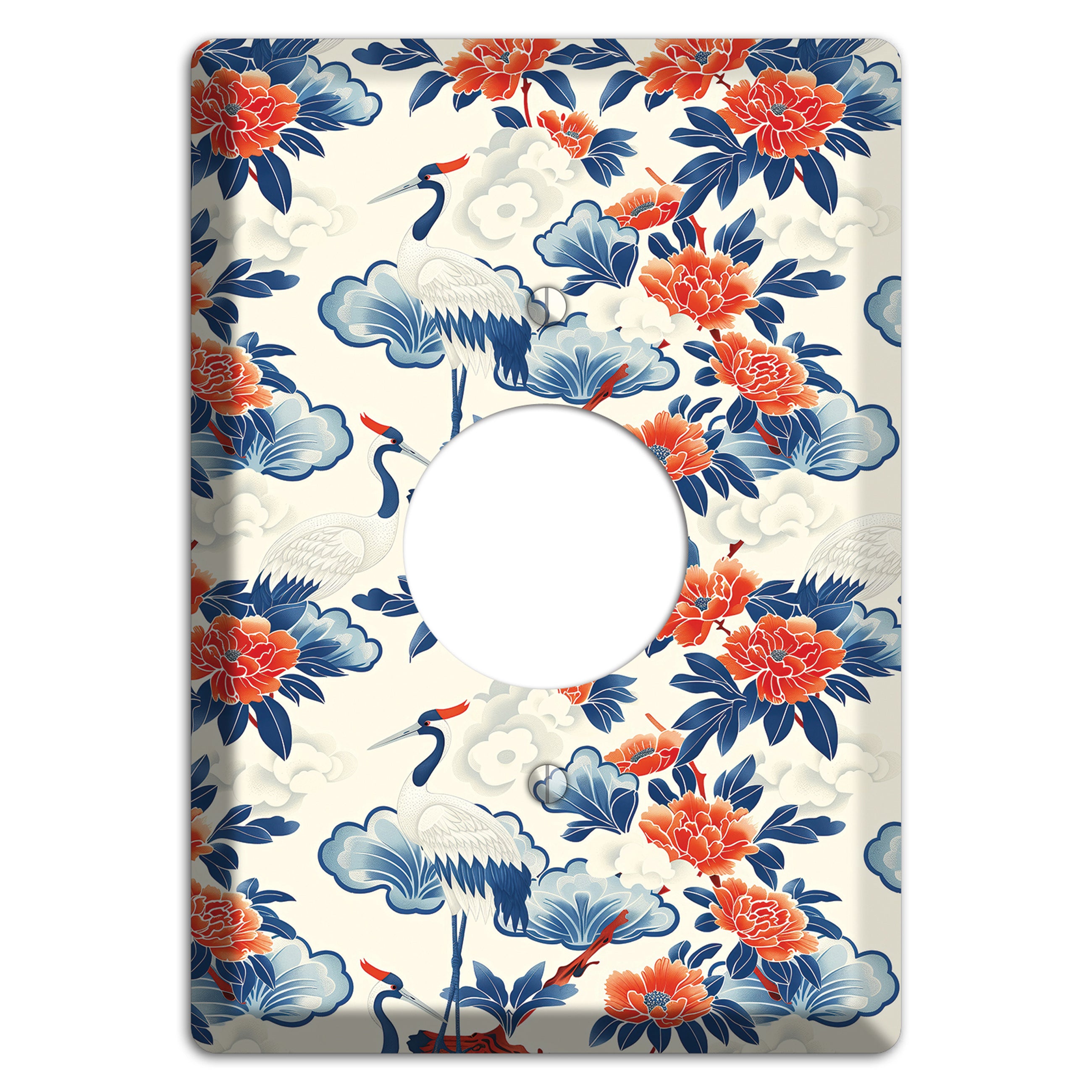 Peony & Crane Fete Single Receptacle Wallplate
