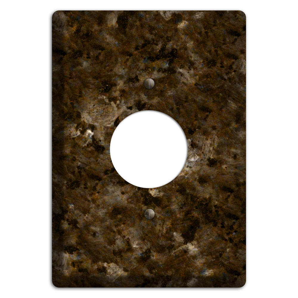 Tropical Brown Granite Single Receptacle Wallplate