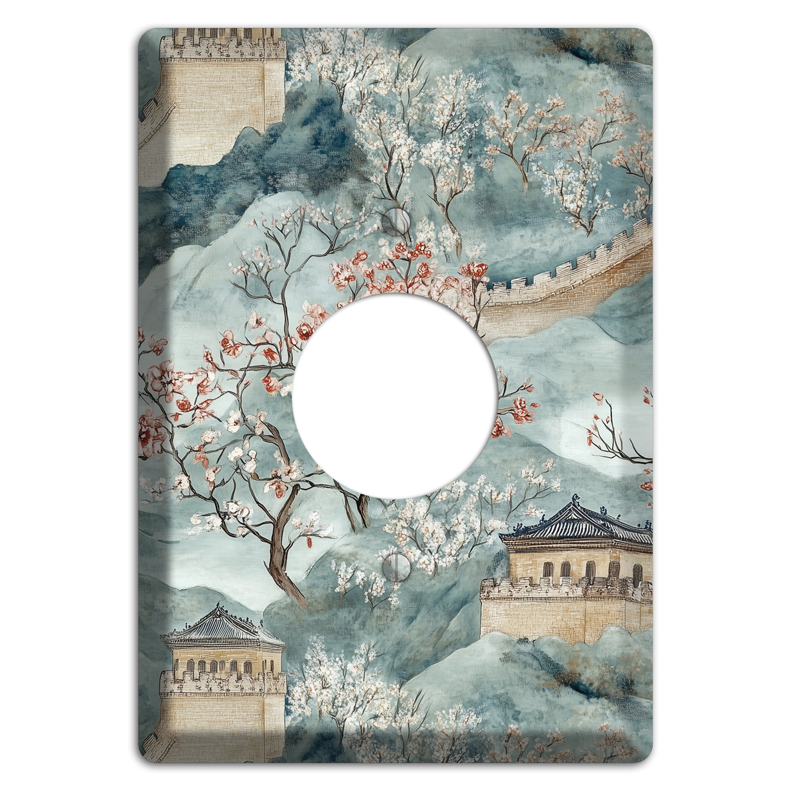 Rampart & Blossom Single Receptacle Wallplate