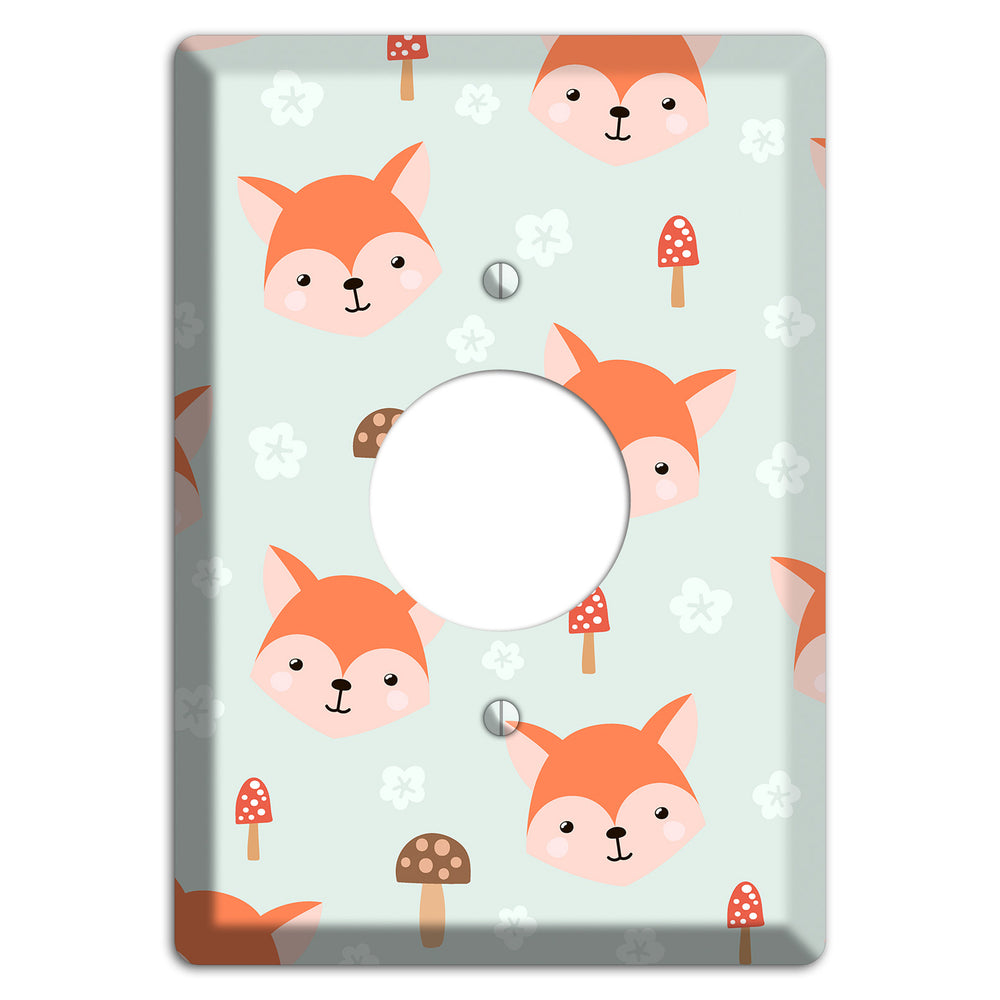 Fox & Fungi Friends Single Receptacle Wallplate