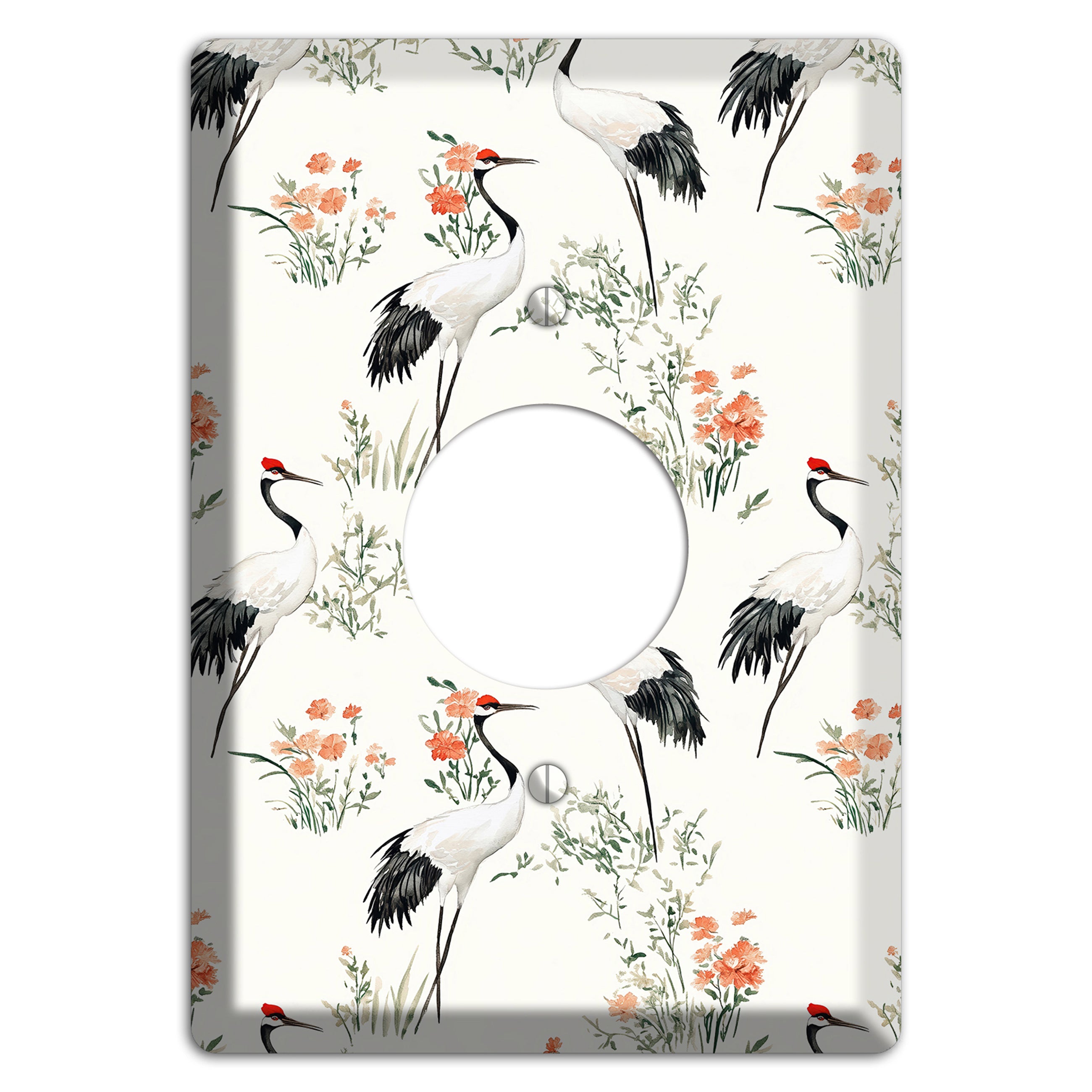 Coral Meadow Flight Single Receptacle Wallplate