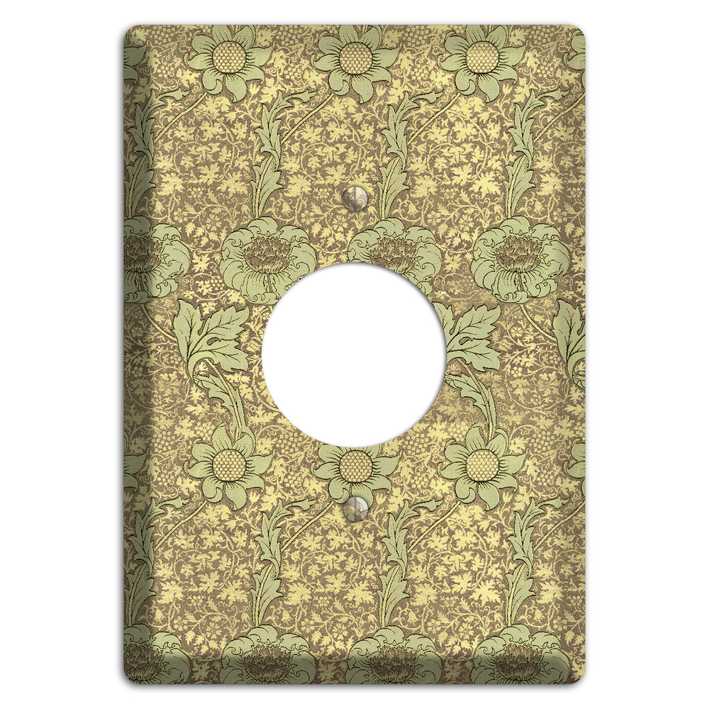 Wildflower Scroll Single Receptacle Wallplate