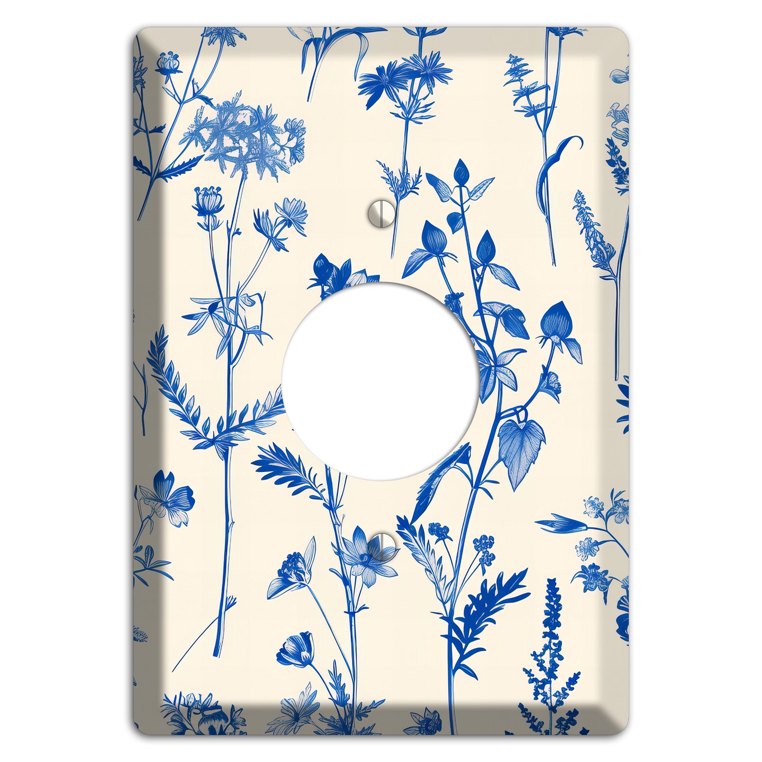 Meadow in Ink Single Receptacle Wallplate