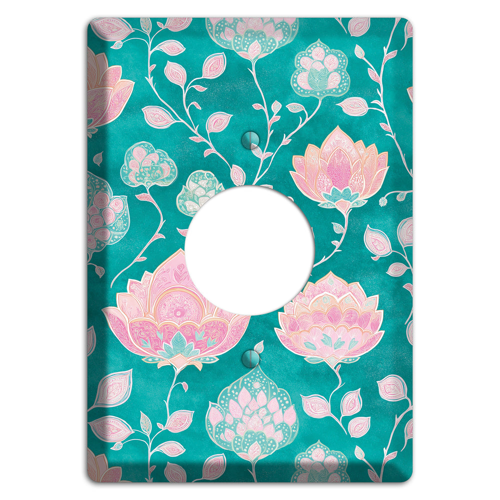 Lotus Garden Bloom Single Receptacle Wallplate