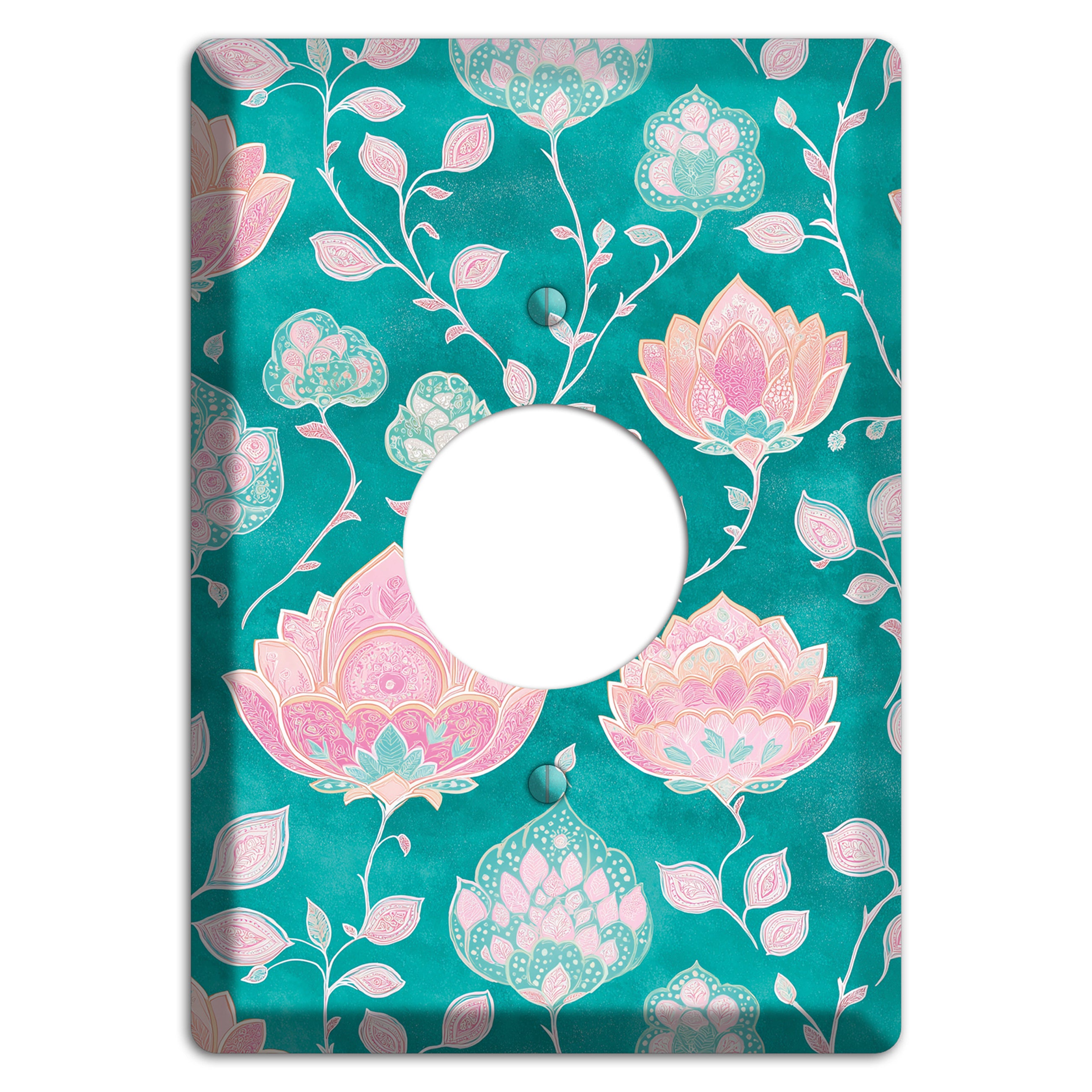 Lotus Garden Bloom Single Receptacle Wallplate