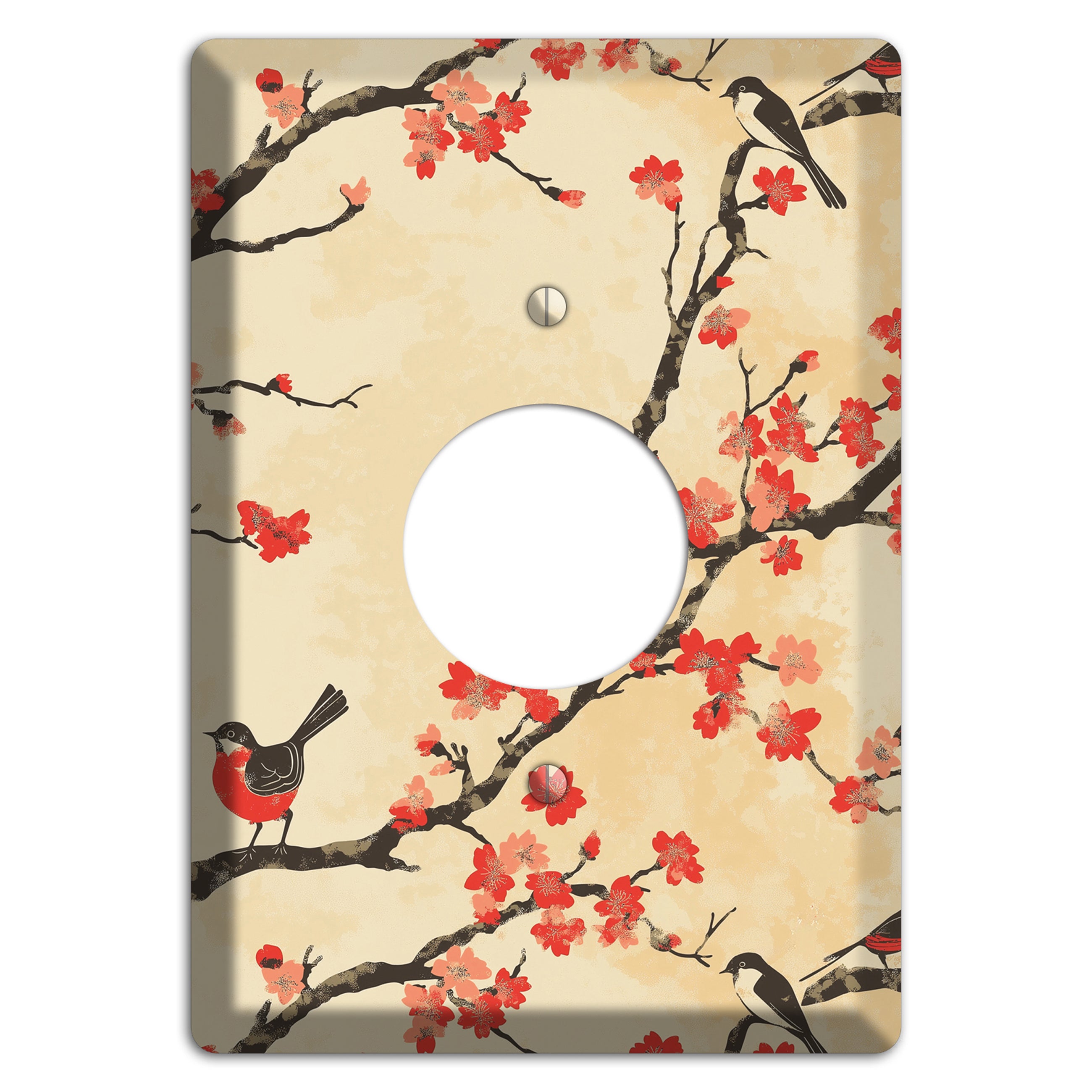 Blossom & Wing Single Receptacle Wallplate