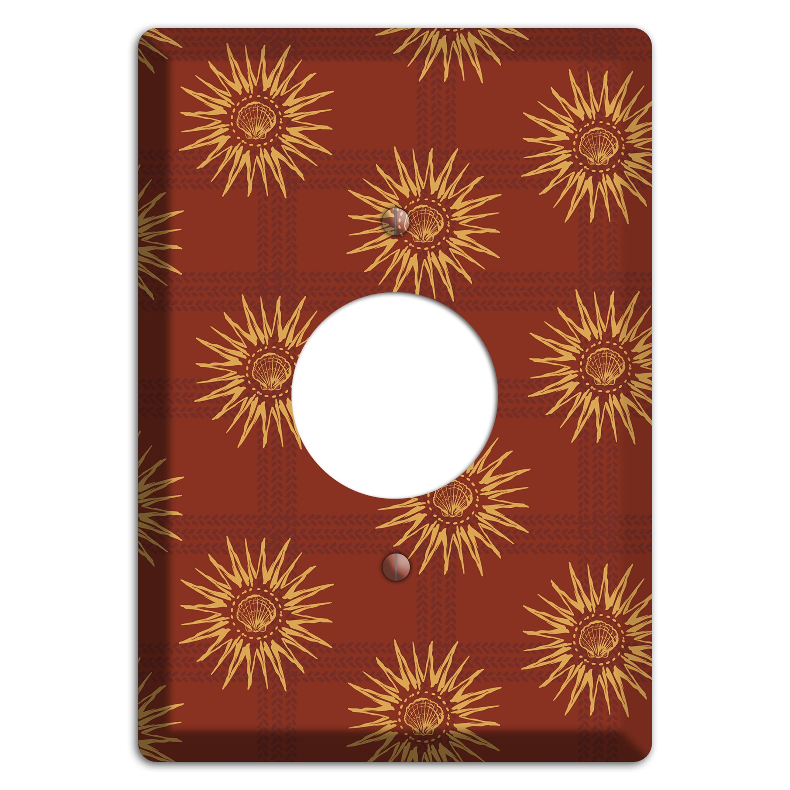 Russet Sun Plaid Single Receptacle Wallplate