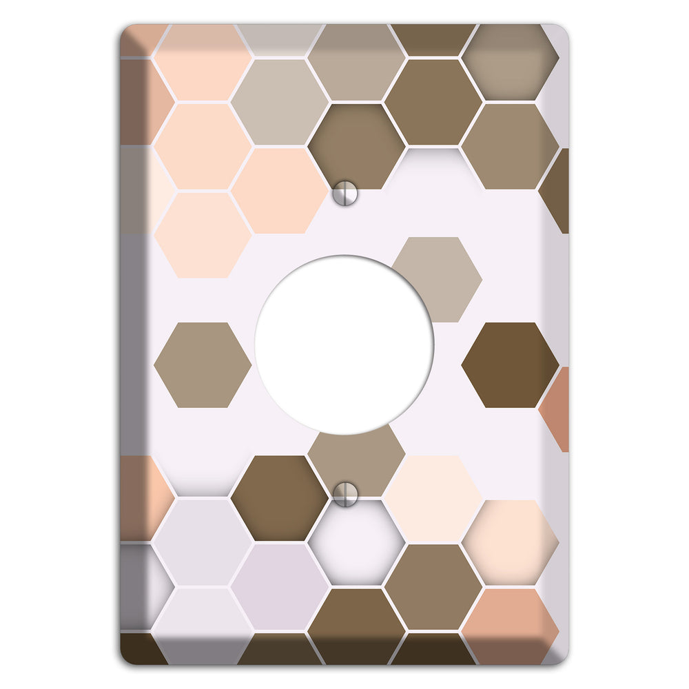 Clay & Terracotta Geometric Tiling Single Receptacle Wallplate