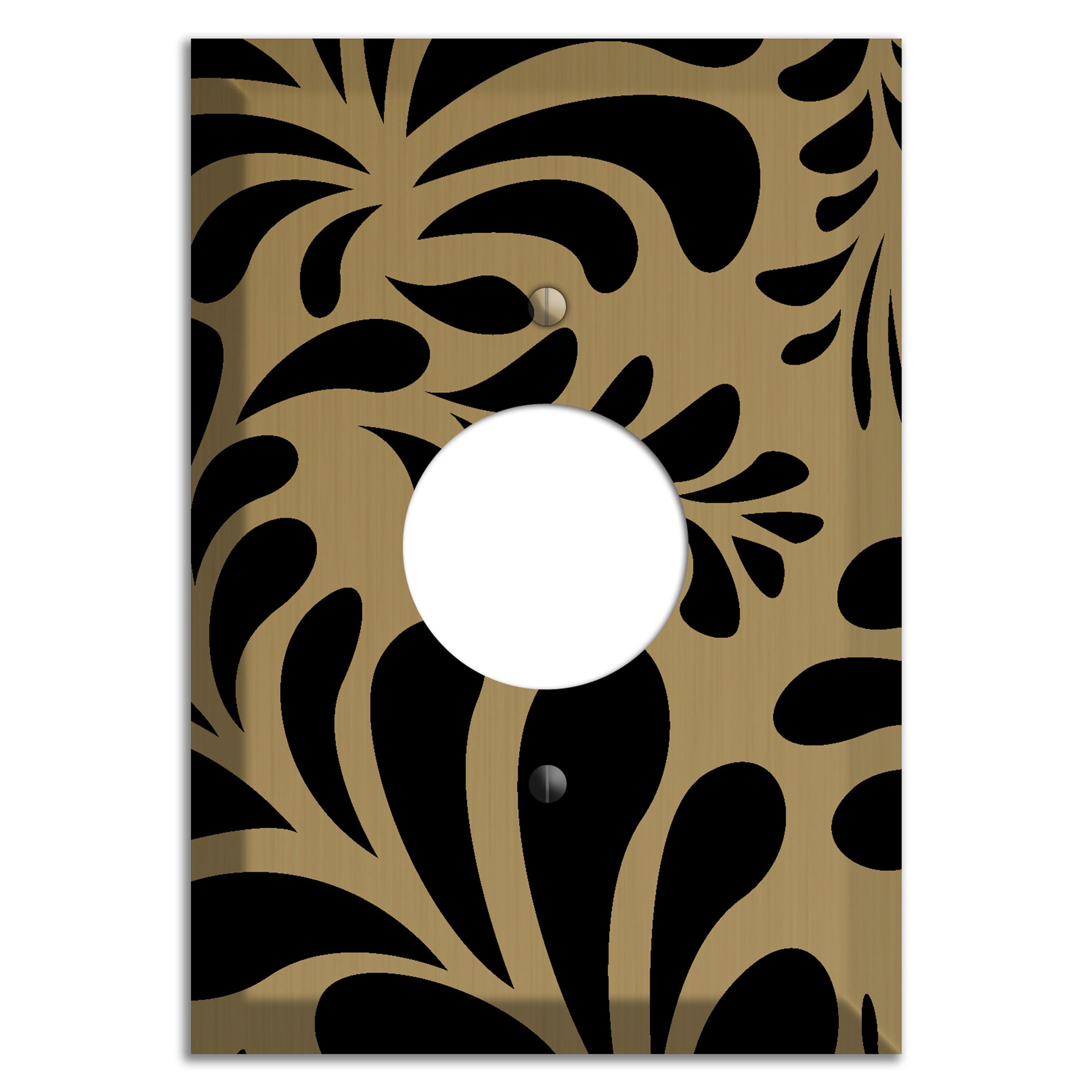 Tower Gold Jungle Fan Single Receptacle Wallplate