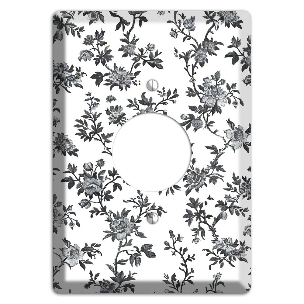 Ink & Ivory Trellis Single Receptacle Wallplate