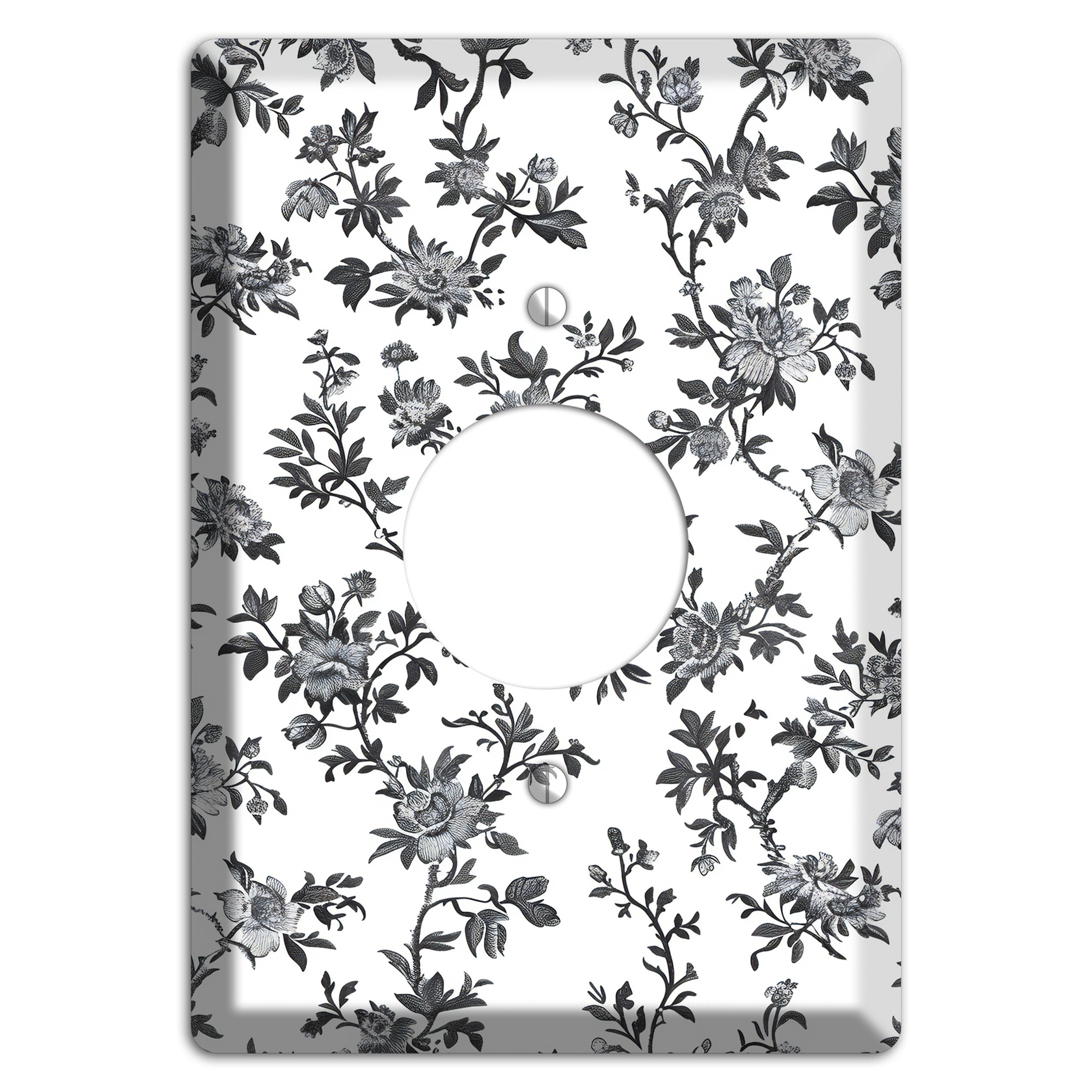 Ink & Ivory Trellis Single Receptacle Wallplate