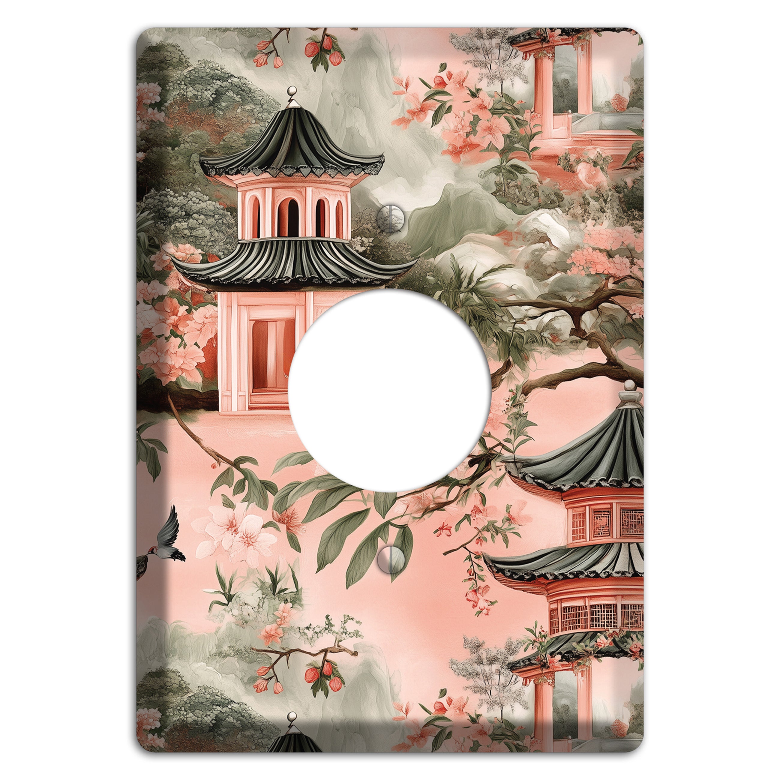 Pagoda & Plum Single Receptacle Wallplate