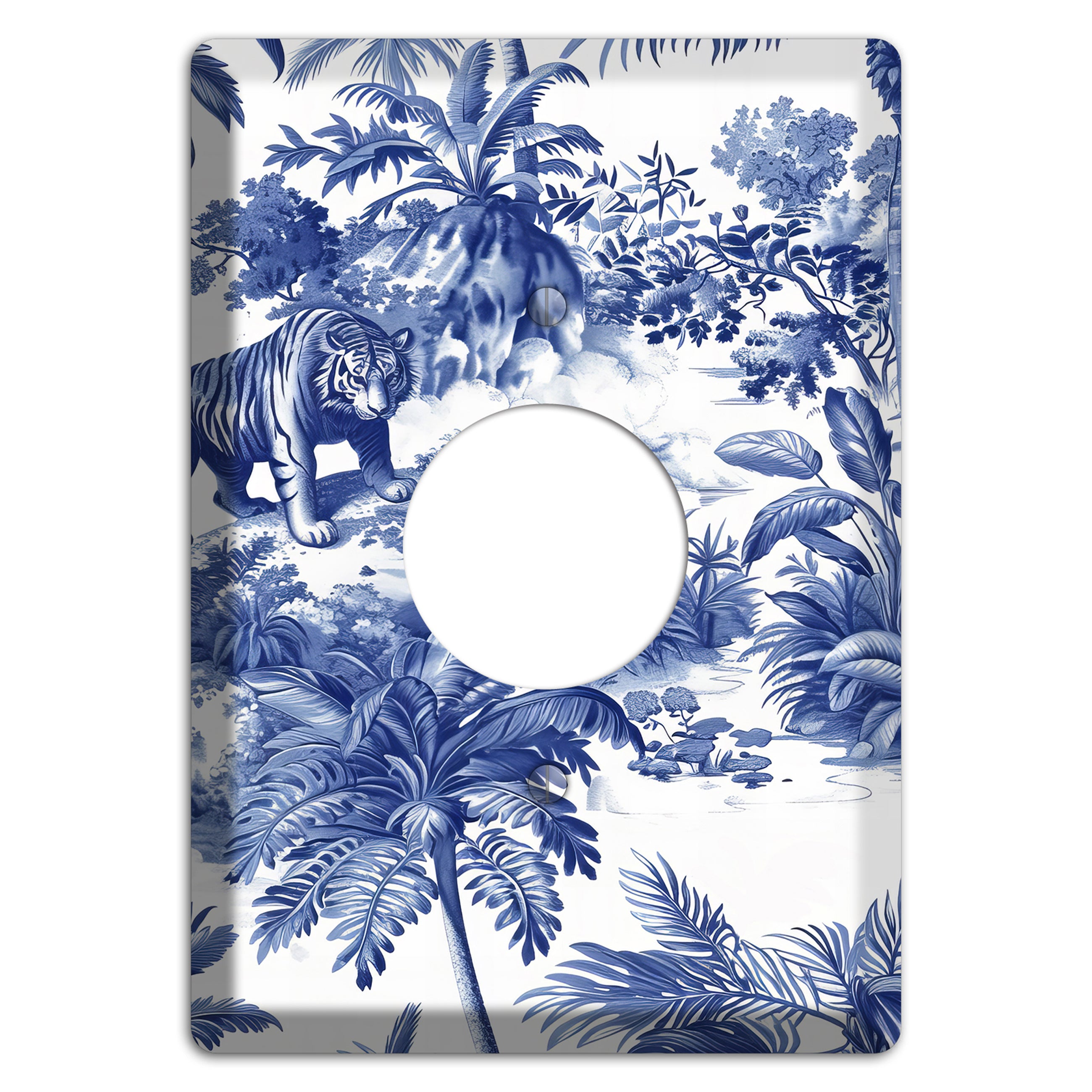 Bengal & Palm Single Receptacle Wallplate