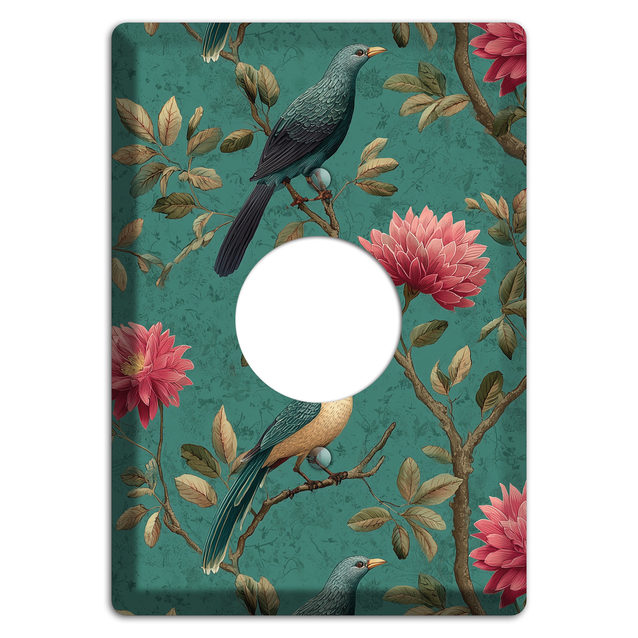 Crimson Perch Single Receptacle Wallplate