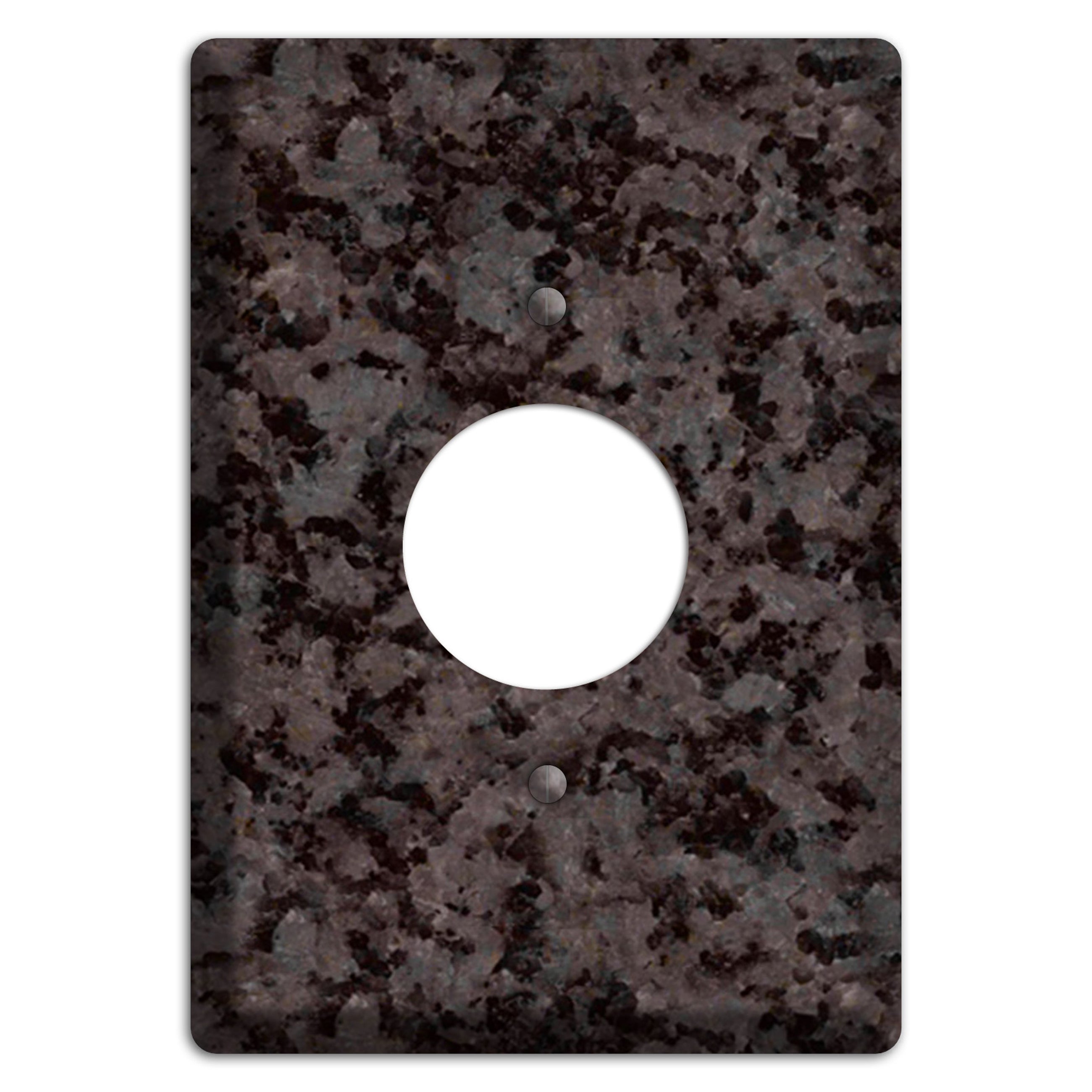 Coffee Brown Granite Single Receptacle Wallplate