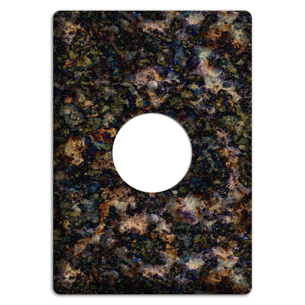 Volga Blue Granite Single Receptacle Wallplate