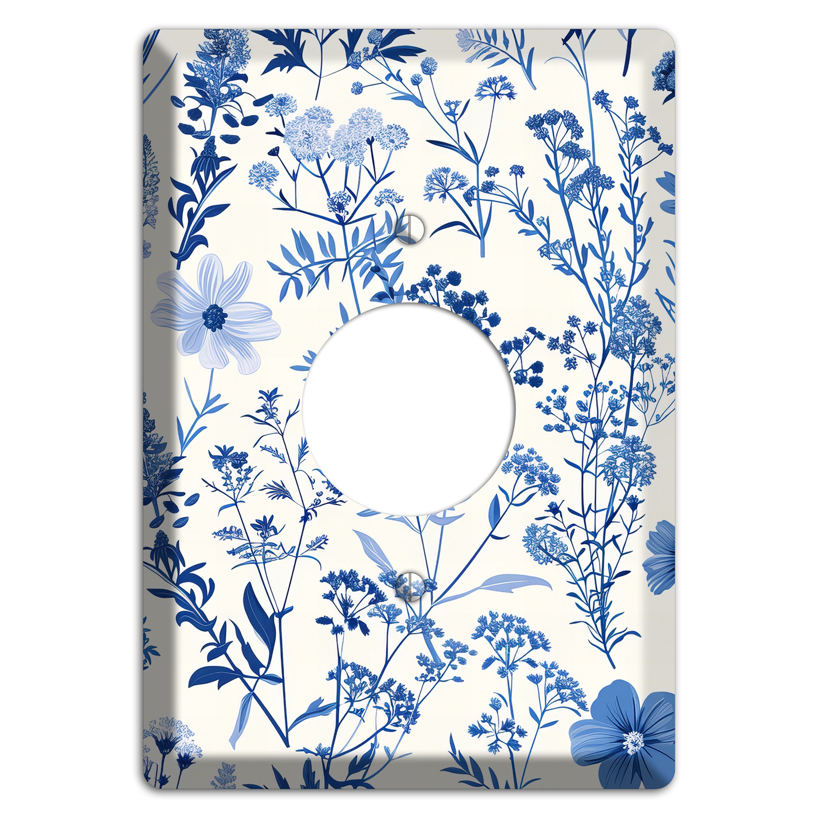 Meadow in Monochrome Single Receptacle Wallplate
