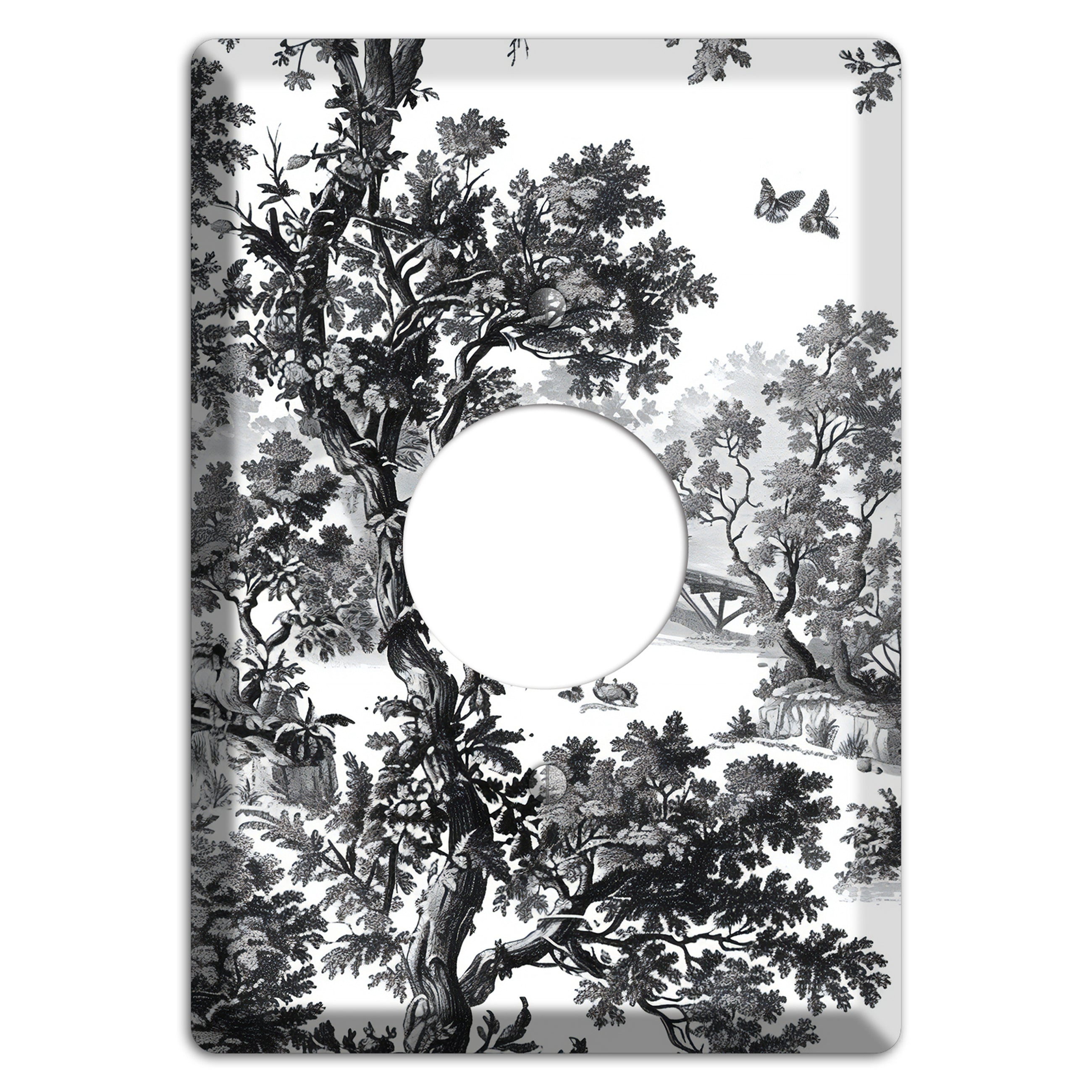 Woodland Chapel Mist Single Receptacle Wallplate