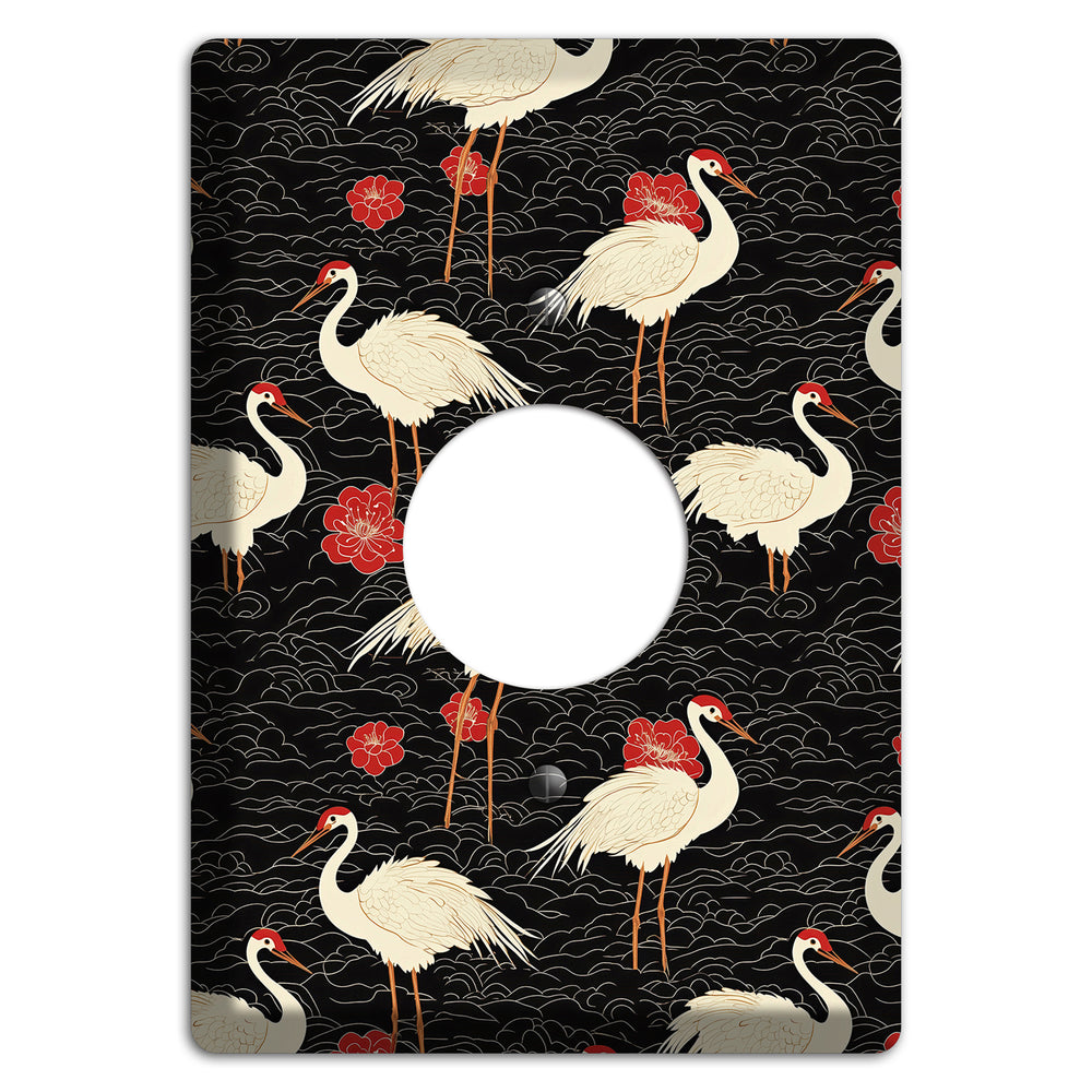 Ebony Crane Vigil Single Receptacle Wallplate