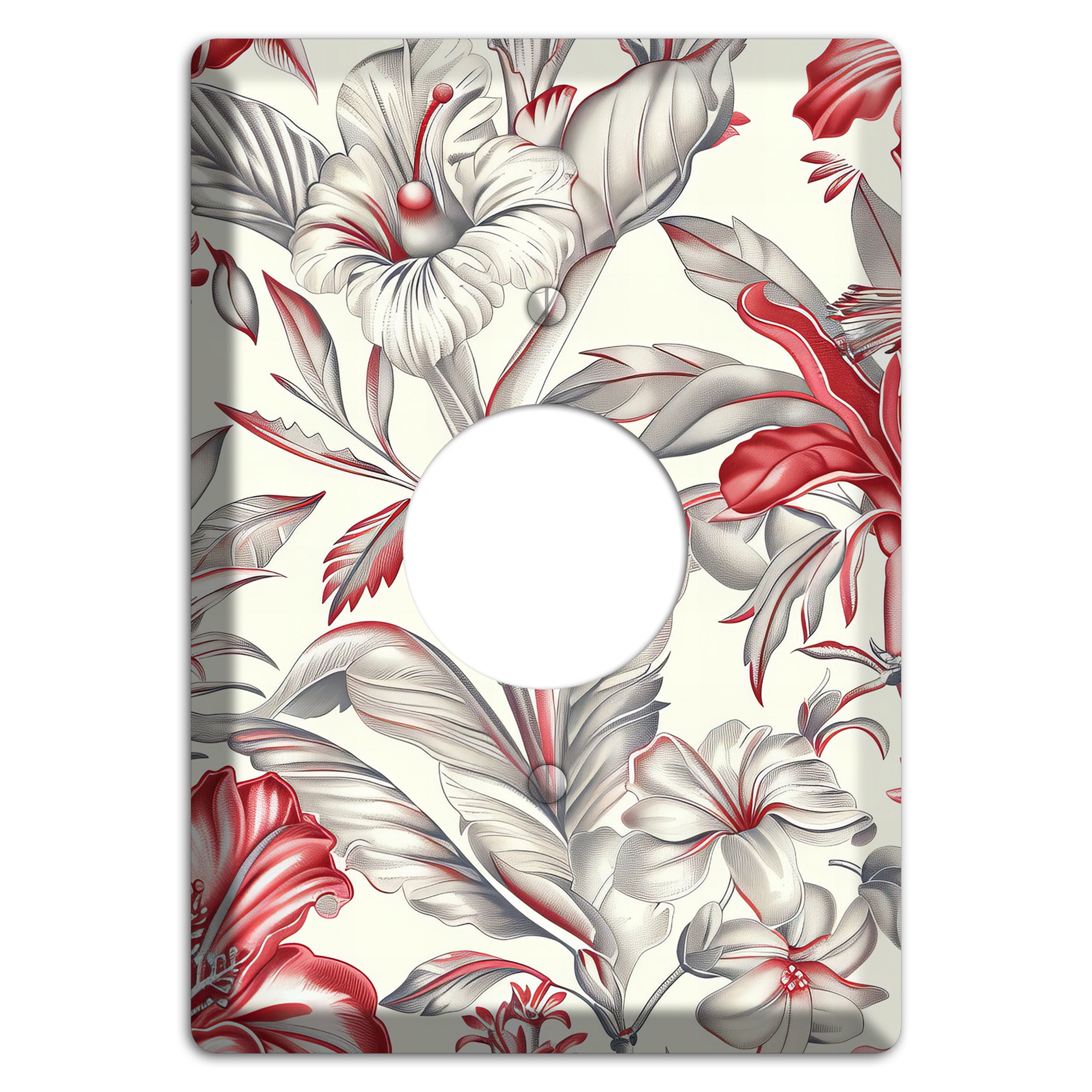 Crimson Botanica Single Receptacle Wallplate