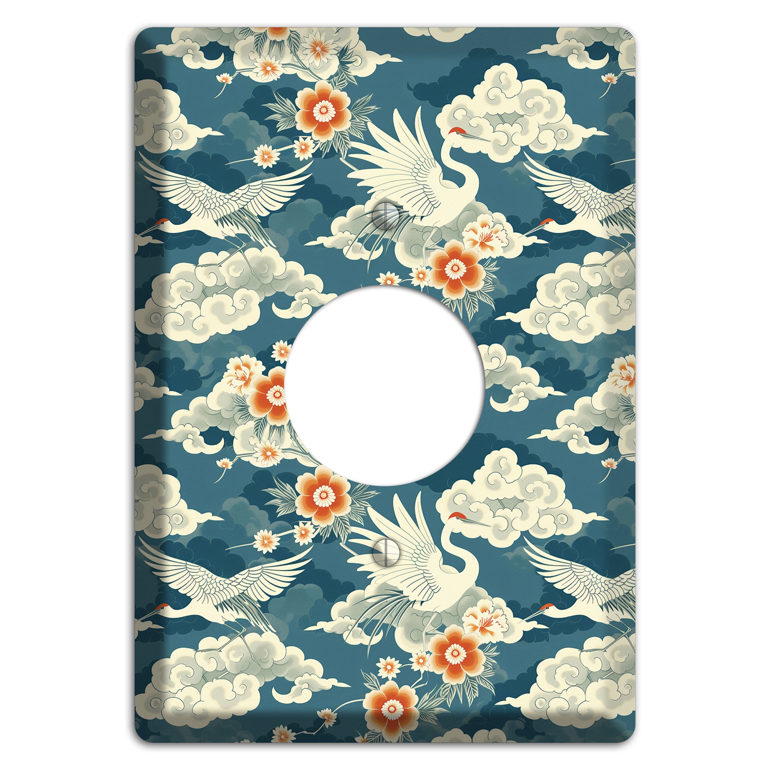 Teal Crane Ascendant Single Receptacle Wallplate