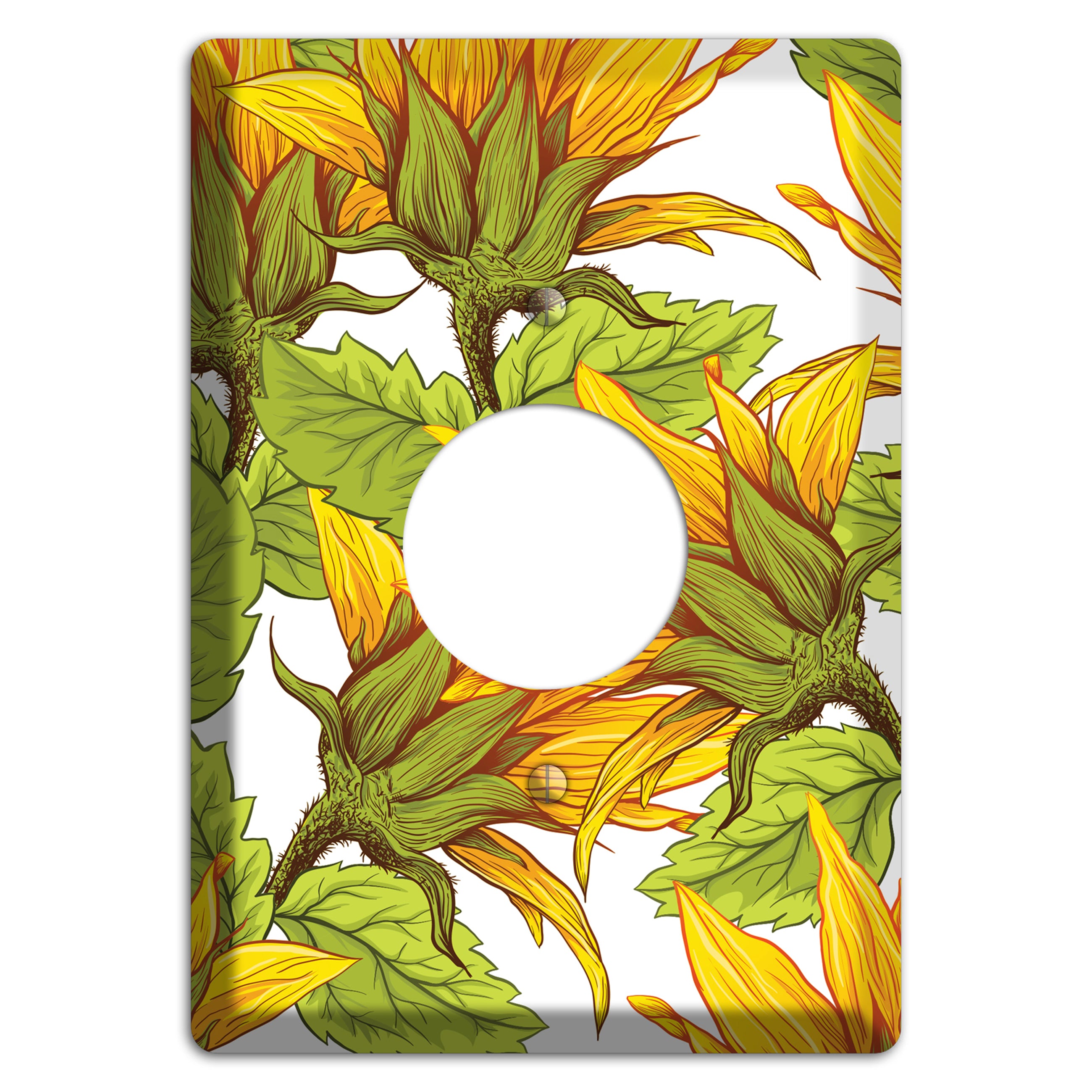 Golden Bloom Scatter Single Receptacle Wallplate
