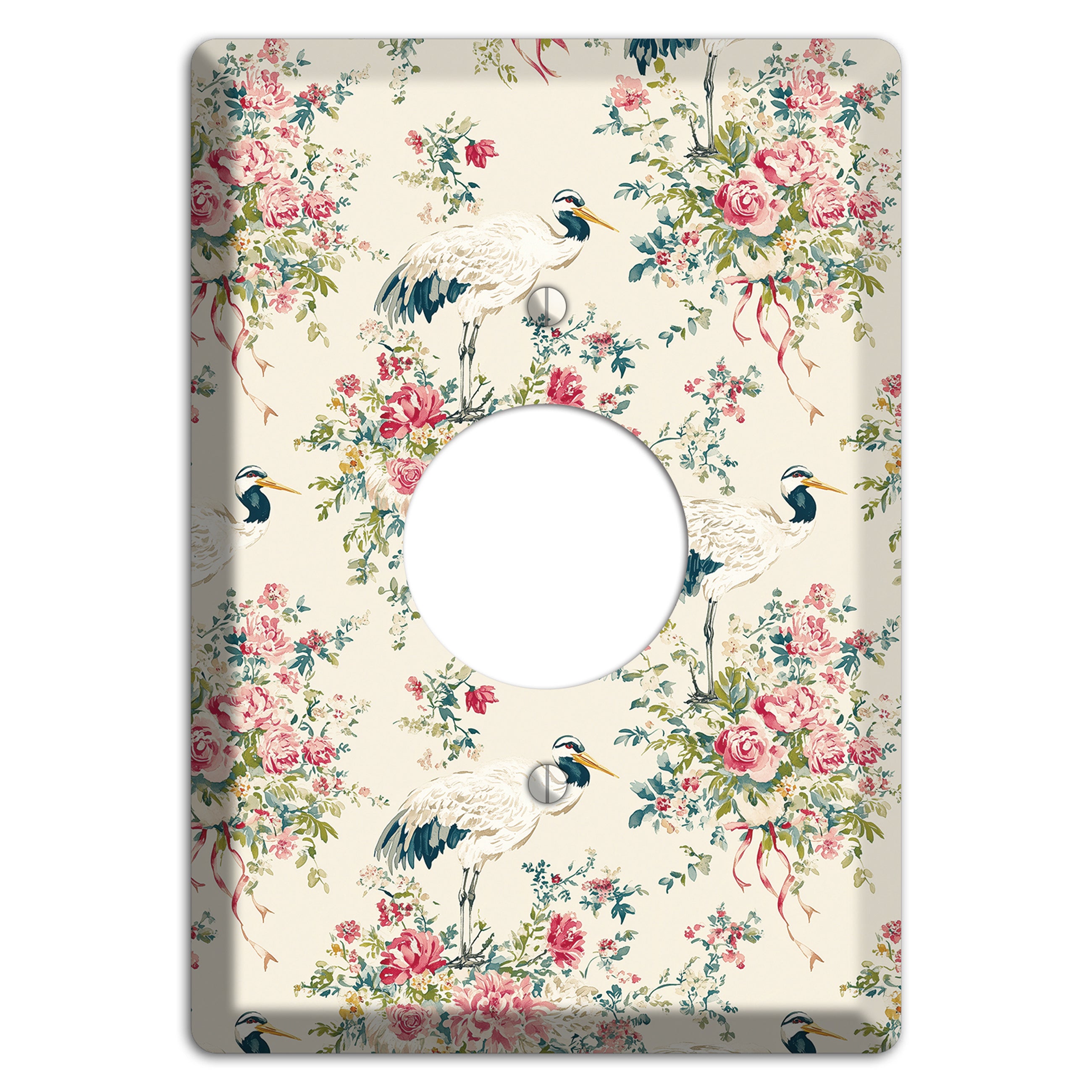 Blossom & Crane Single Receptacle Wallplate