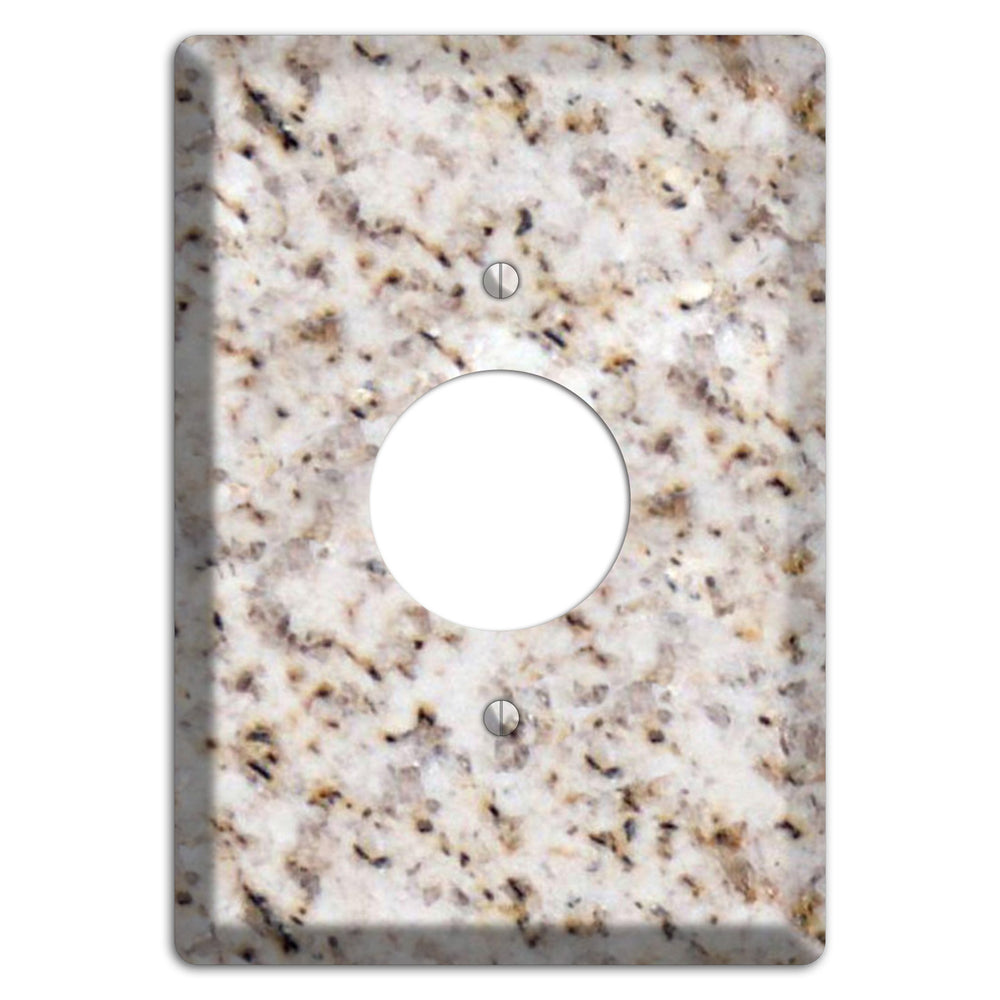 Luna Pearl Granite Single Receptacle Wallplate