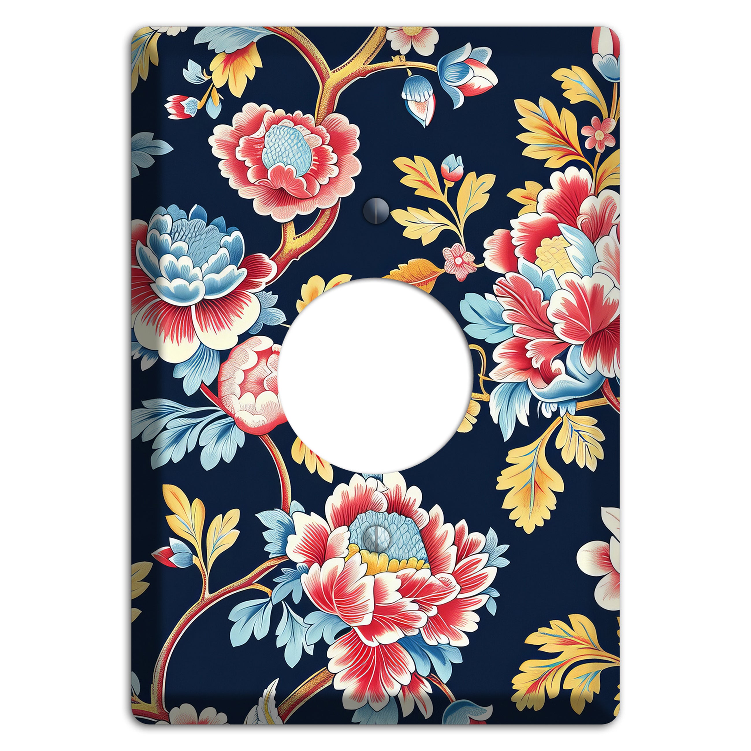 Midnight Garden Bloom Single Receptacle Wallplate
