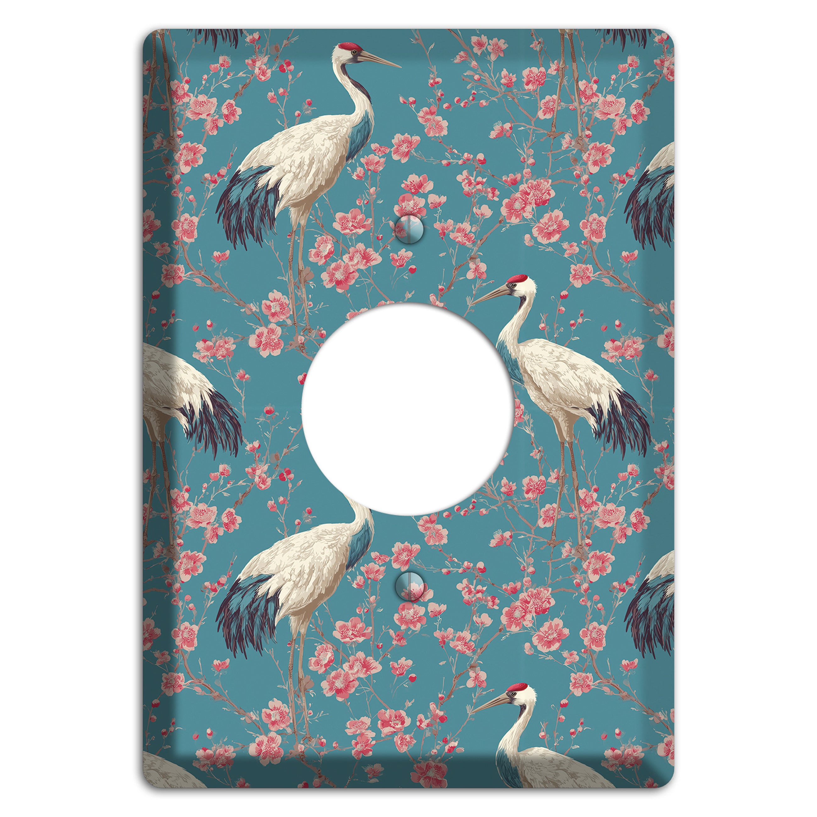 Azure Blossom Vigil Single Receptacle Wallplate