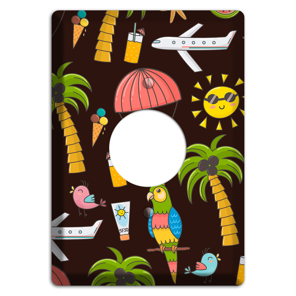Sunset Tropics Single Receptacle Wallplate