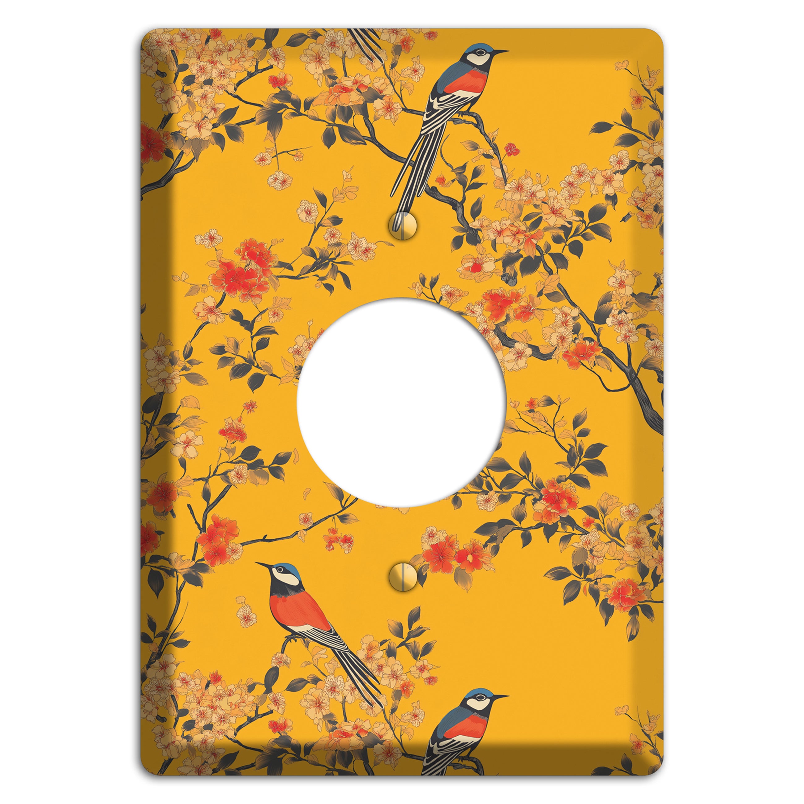 Blossom & Plume Single Receptacle Wallplate