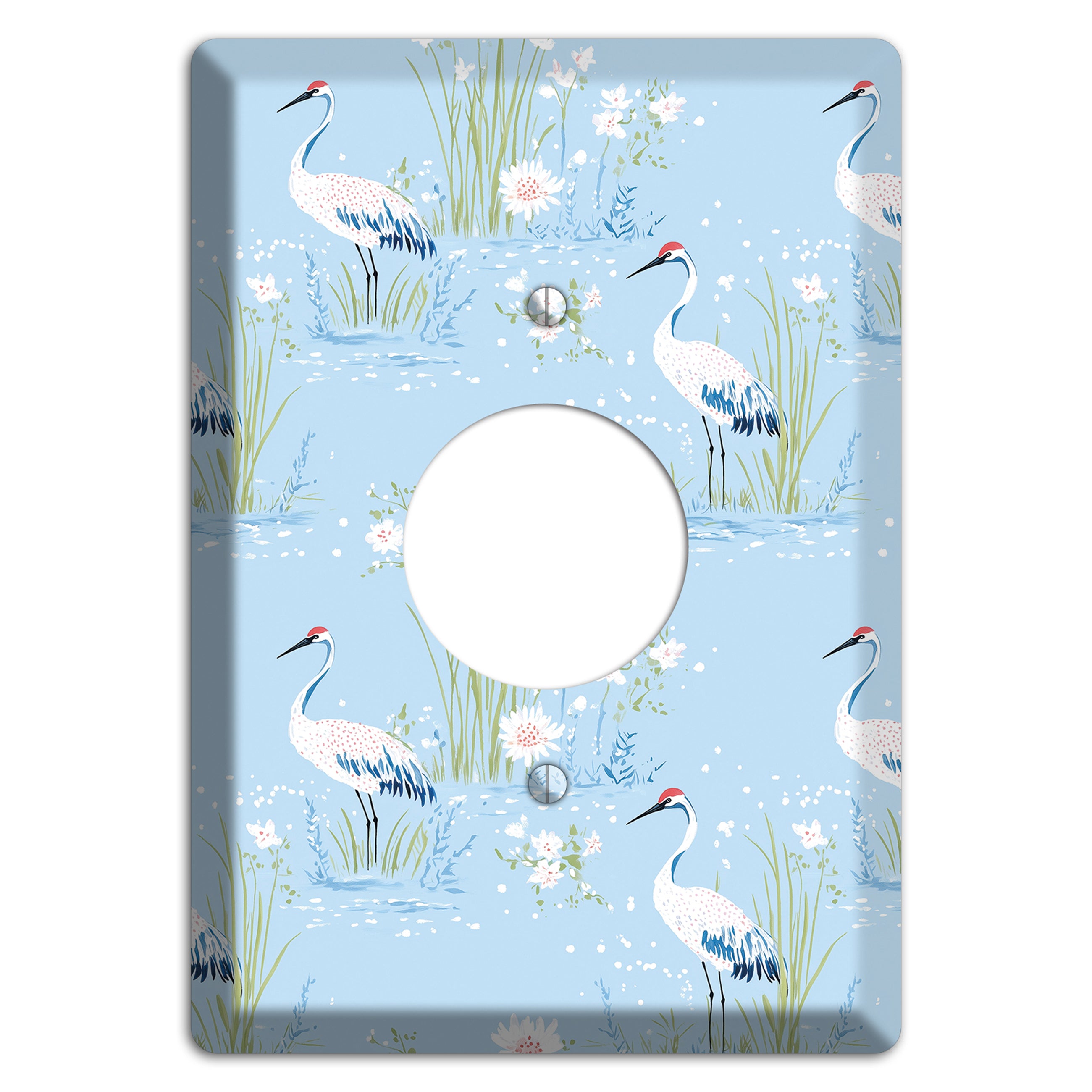 Powder Blue Marsh Single Receptacle Wallplate