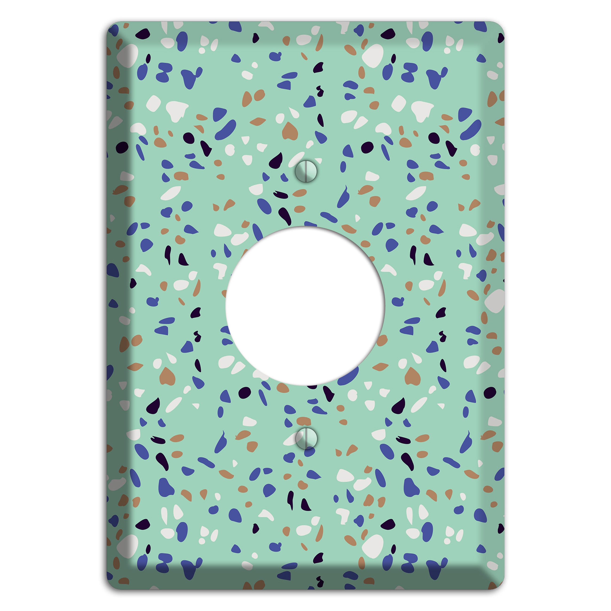 Sea Breeze Confetti Single Receptacle Wallplate