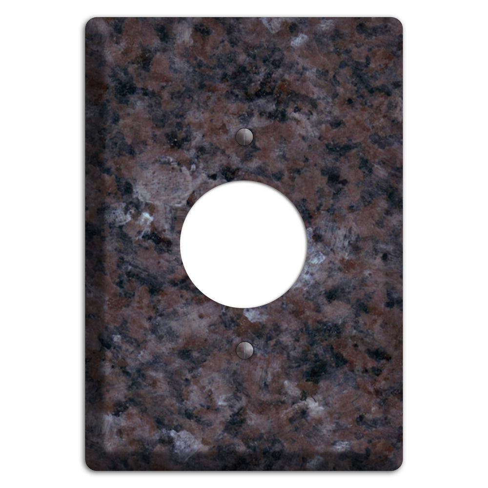 Tan Brown Granite Single Receptacle Wallplate