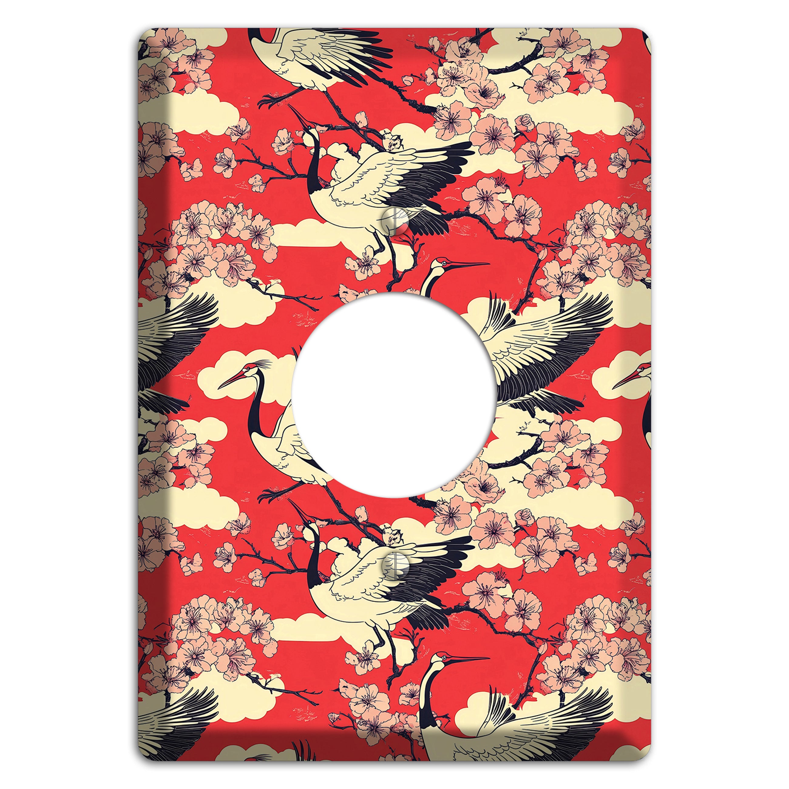Crimson Blossom Ascent Single Receptacle Wallplate