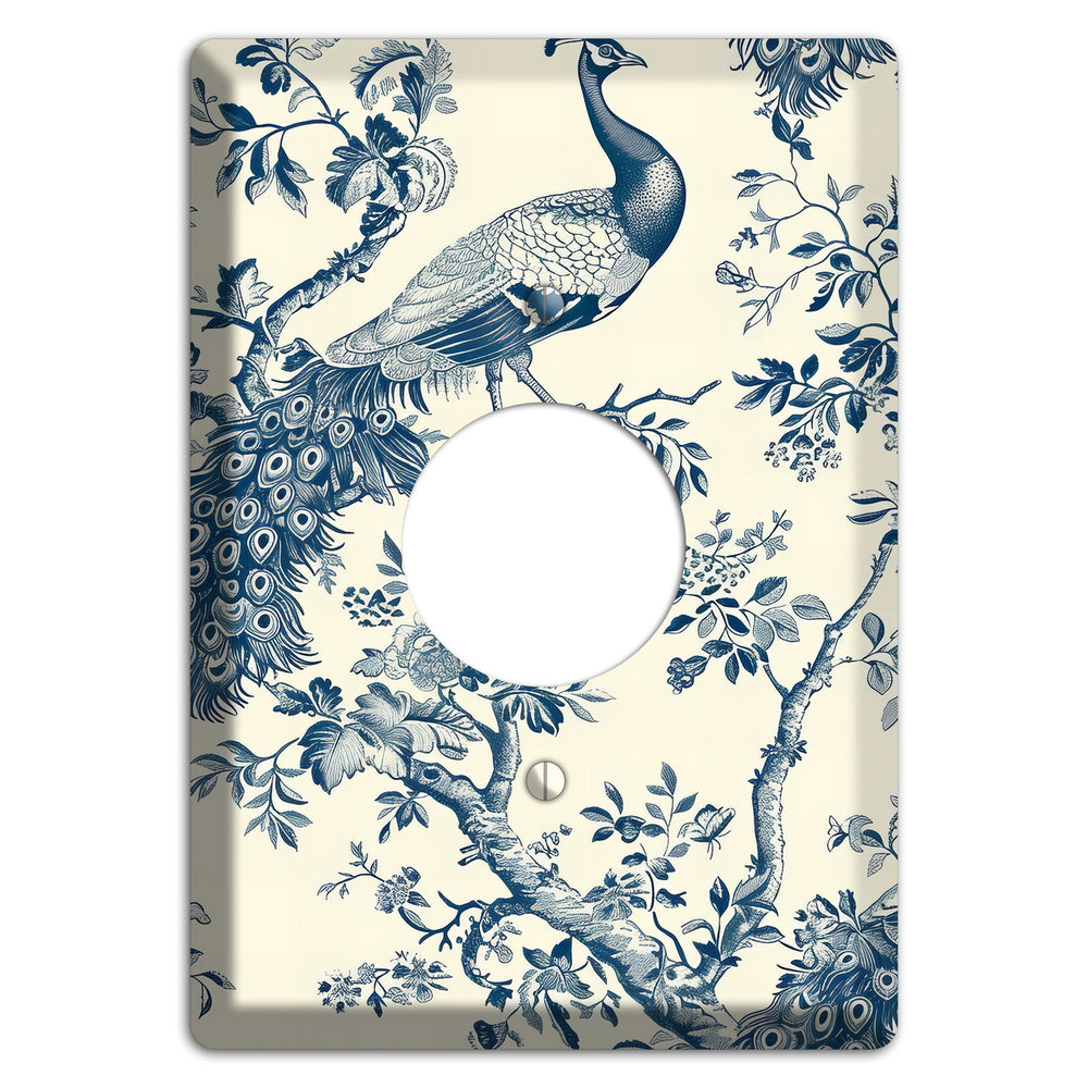 Peacock Court Single Receptacle Wallplate
