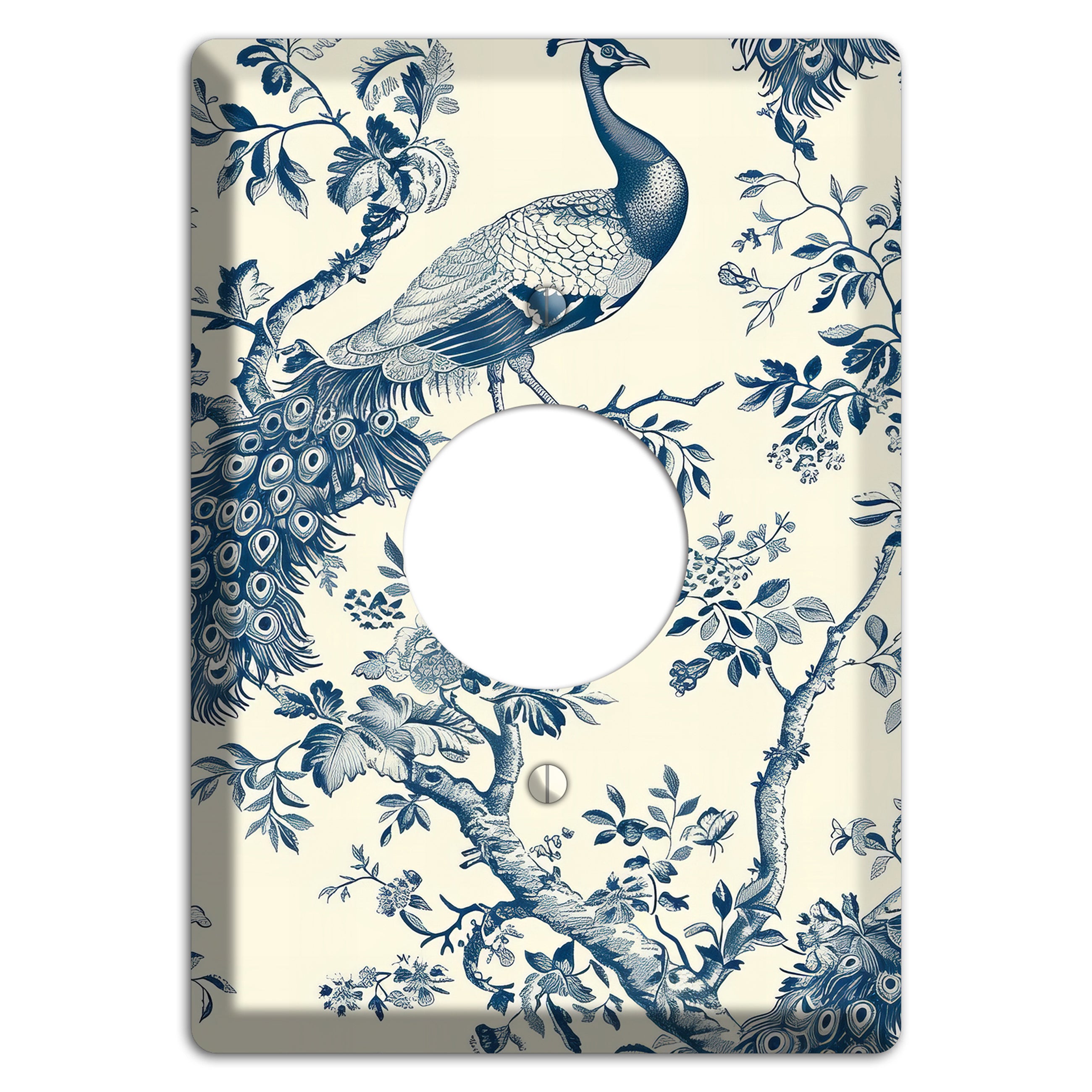 Peacock Court Single Receptacle Wallplate