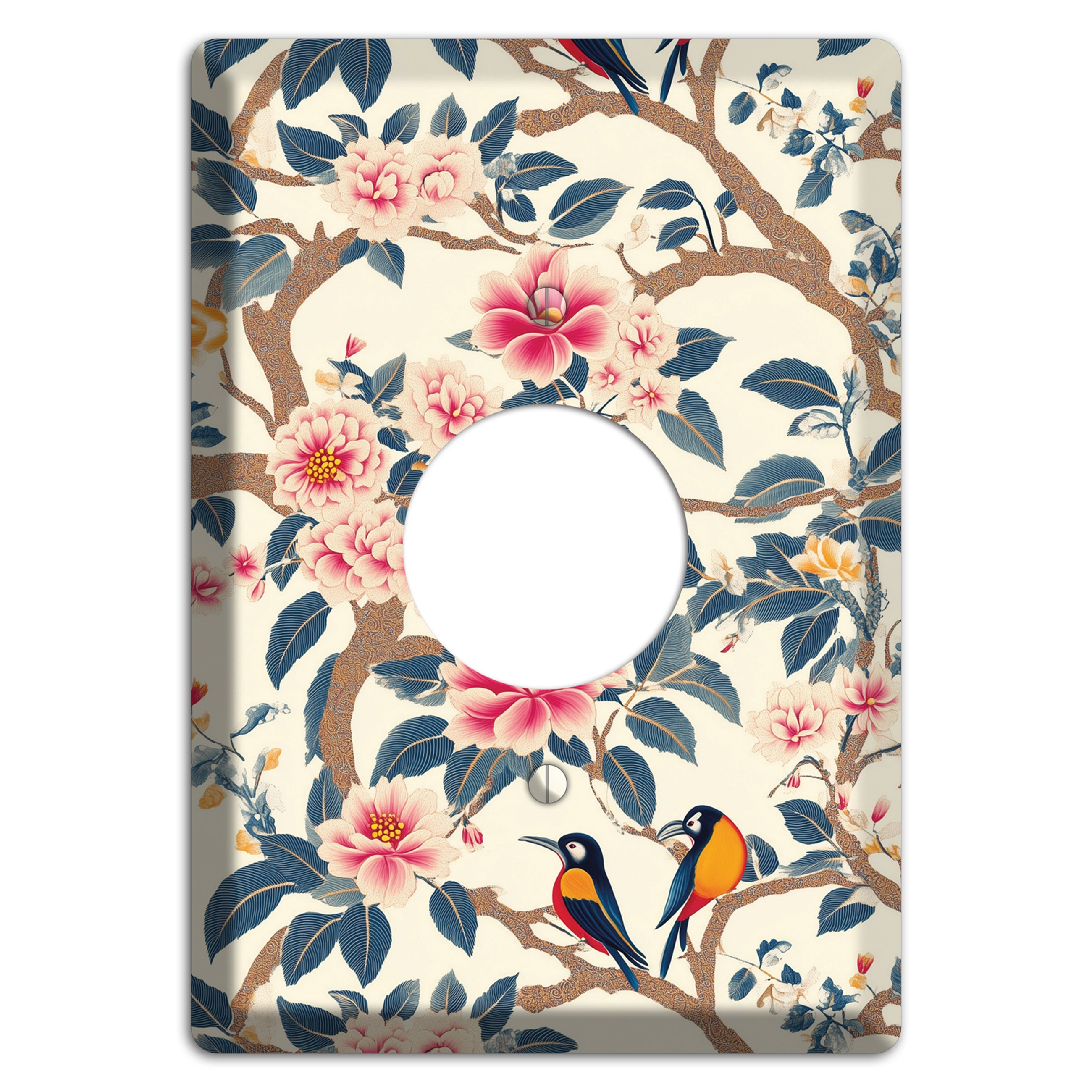Blossom & Wing Single Receptacle Wallplate