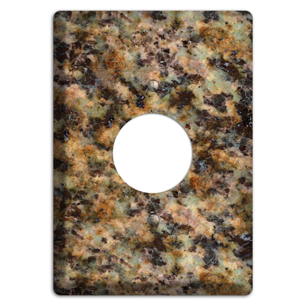 Verde Butterfly Granite Single Receptacle Wallplate