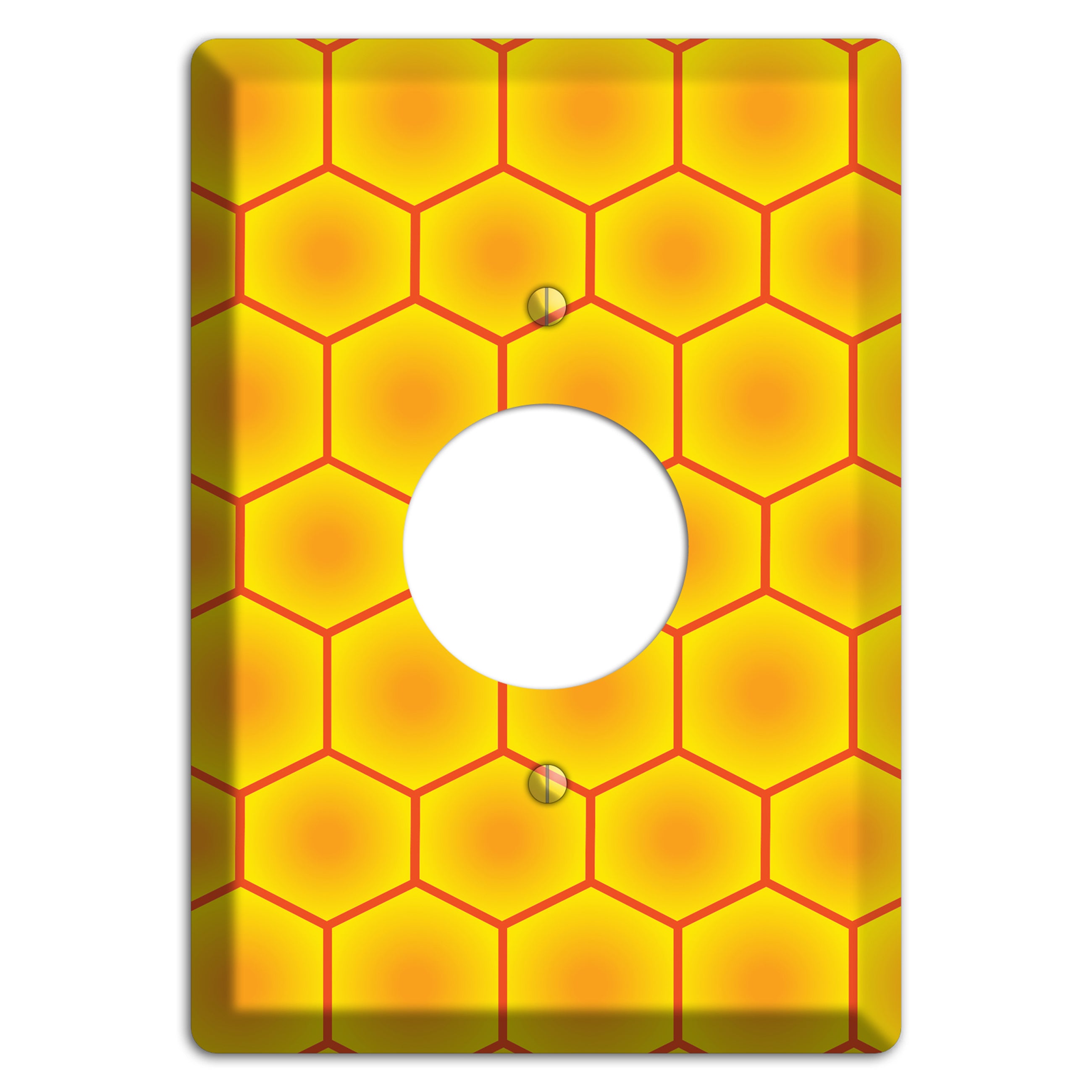 Golden Vault Cells Single Receptacle Wallplate