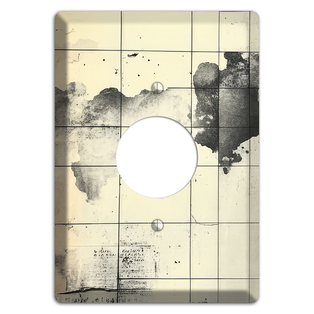 Fractured Cartography Single Receptacle Wallplate