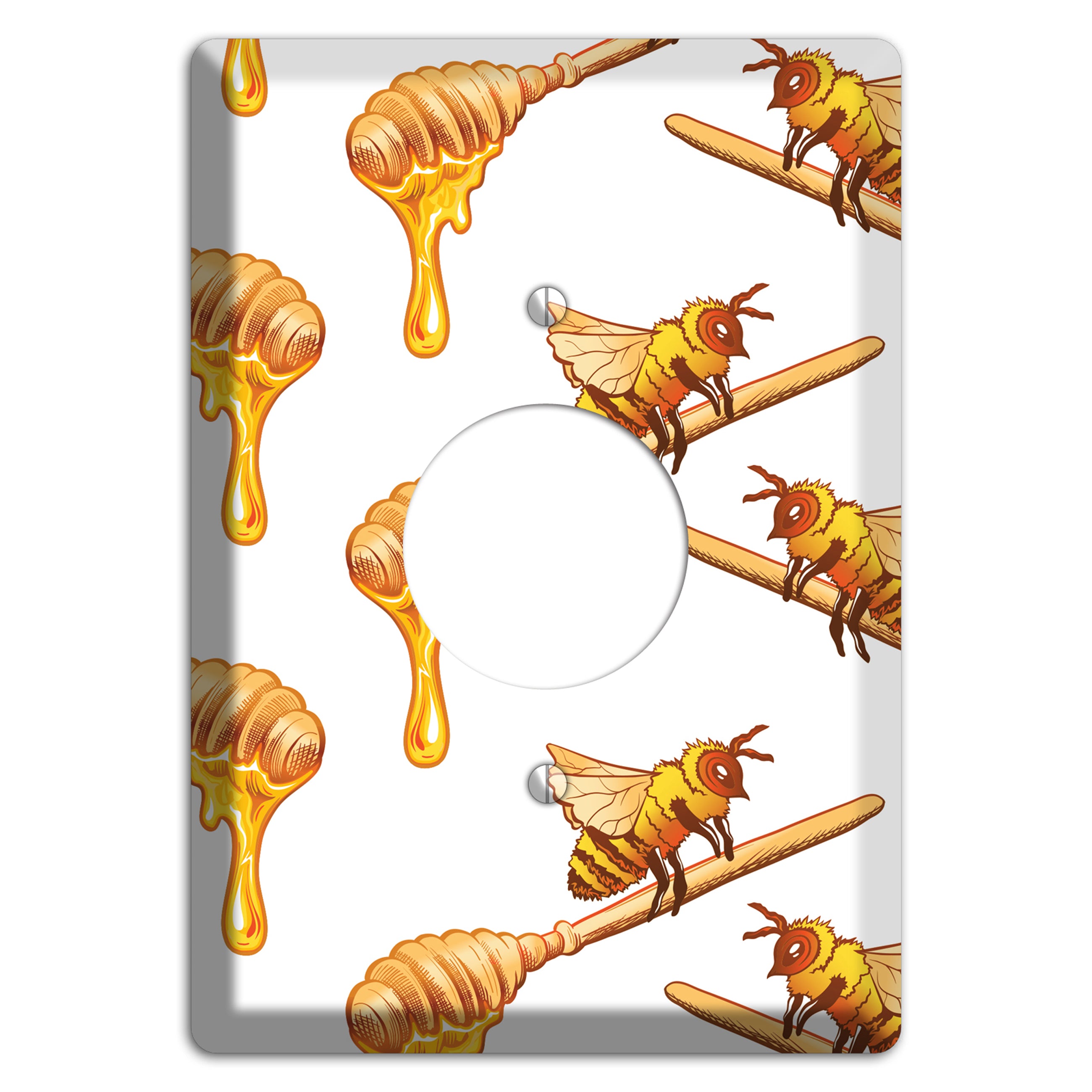 Honey Dipper Scatter Single Receptacle Wallplate
