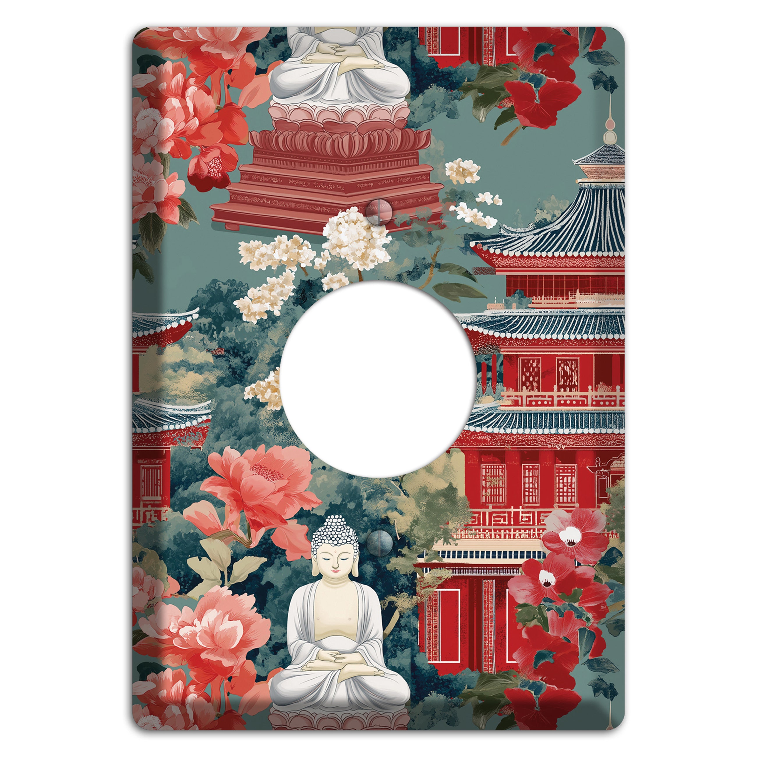Lotus Temple Garden Single Receptacle Wallplate